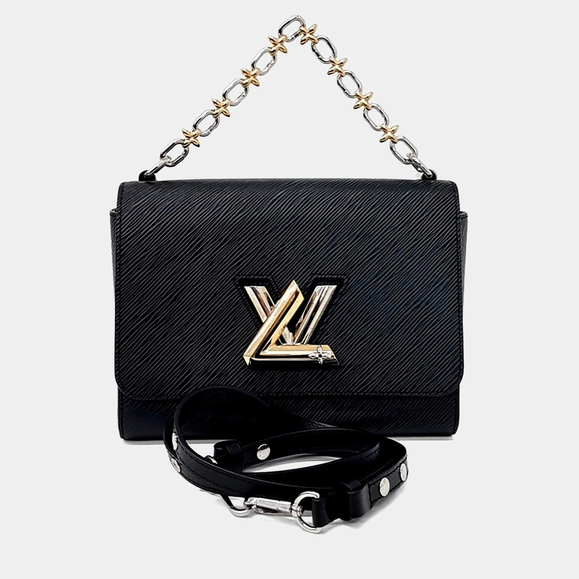 مملوكة مسبقًا حقيبة لوي فيتون تويست جلد إبي أسود MM