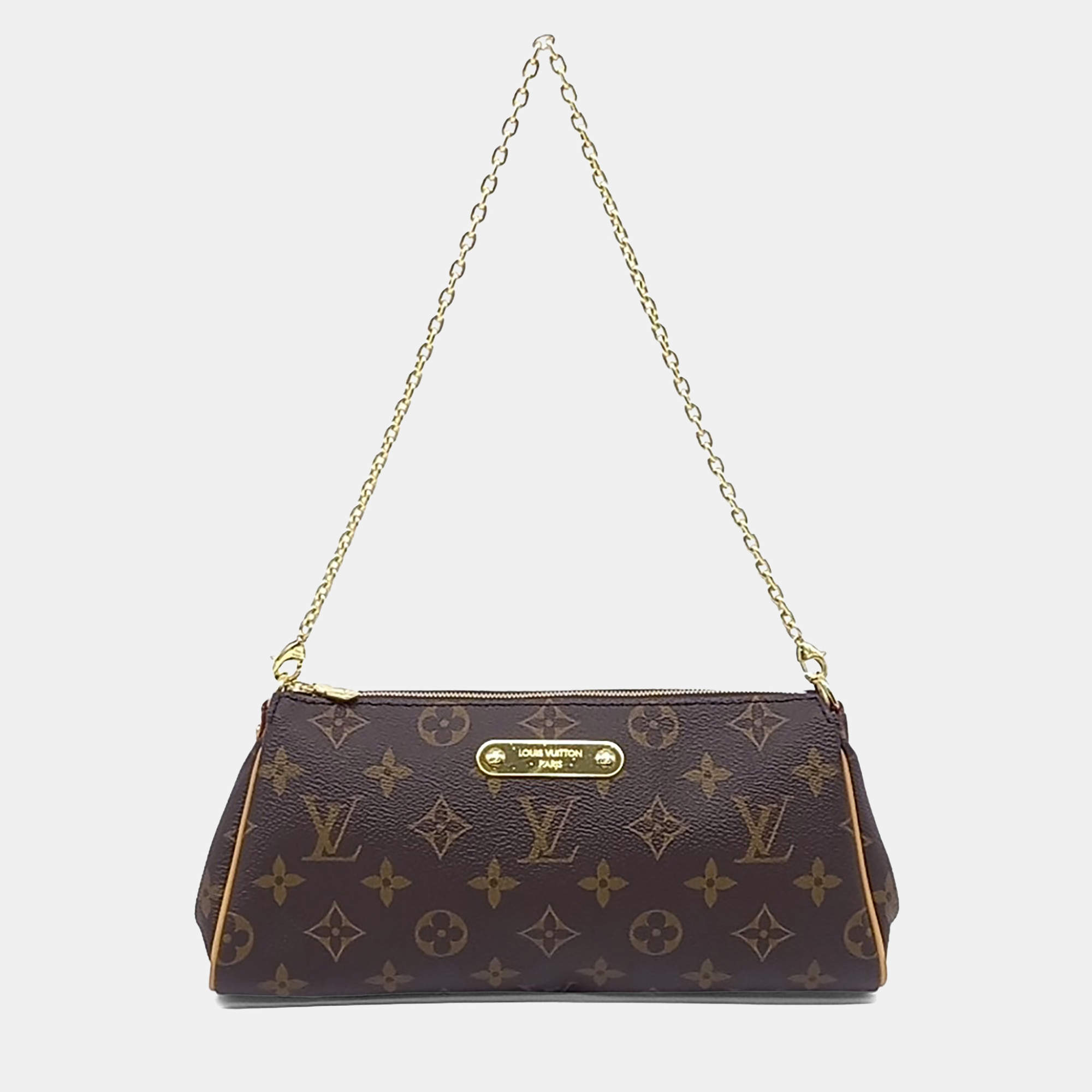 Pre Owned Louis Vuitton Brown Canvas Pochette Eva