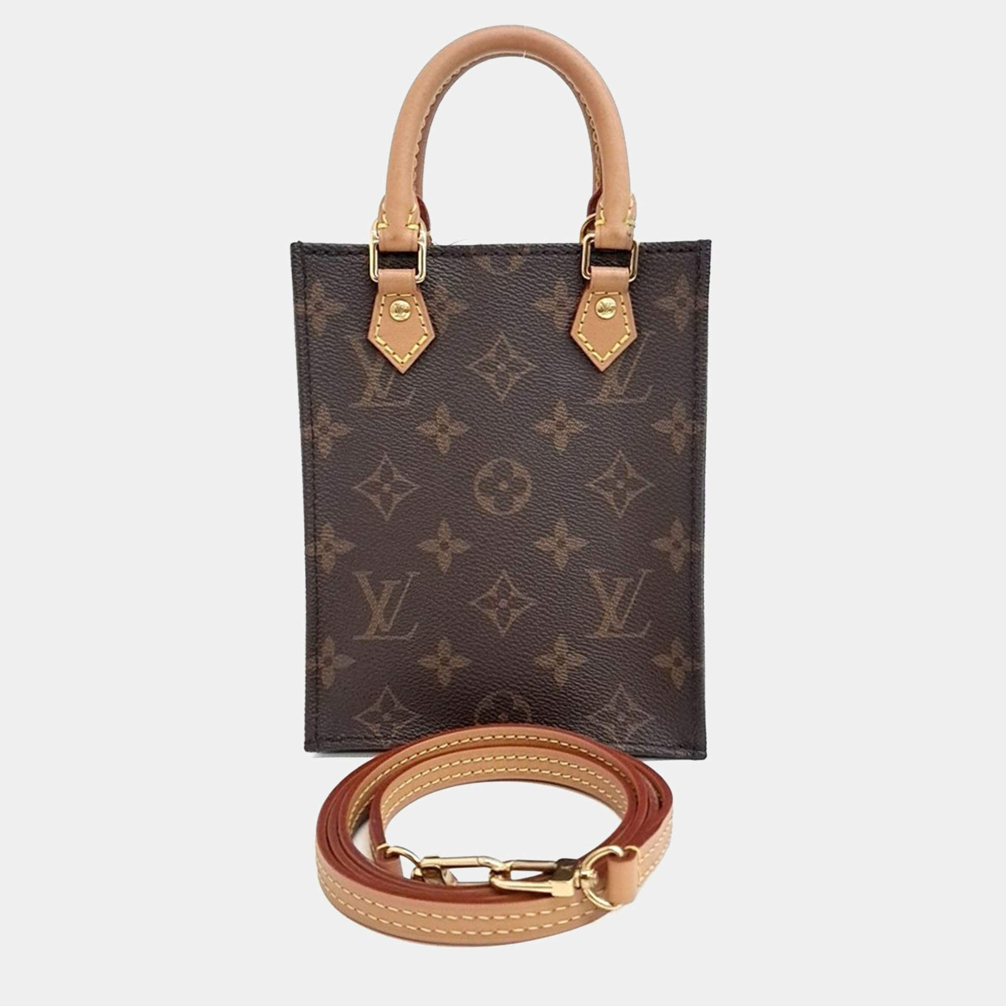 Pre Owned حقيبة لوي فيتون مونوجرام بي في سي بني بيتي ساك بلا