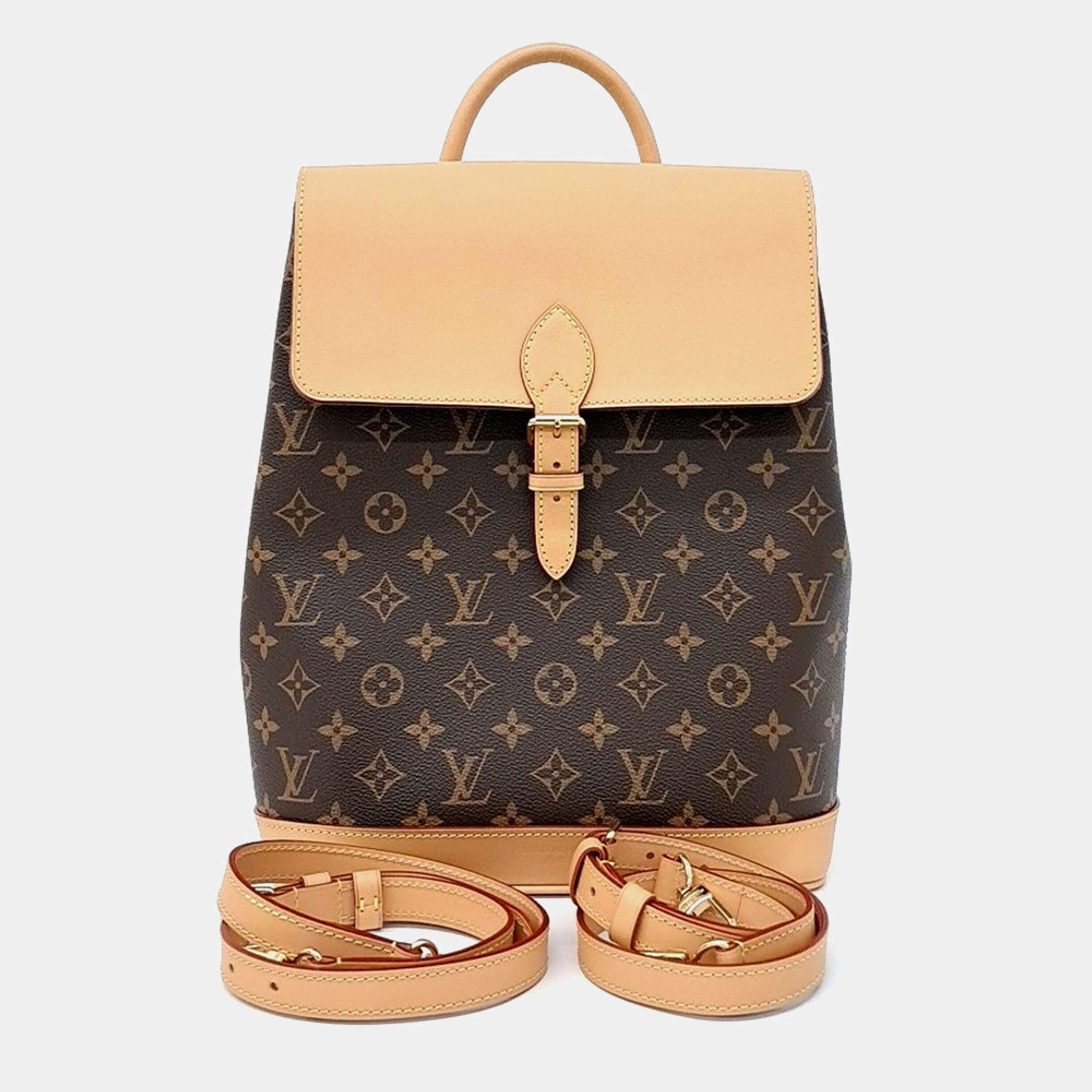 Pre Owned Louis Vuitton Brown Canvas Monogram Soho MM