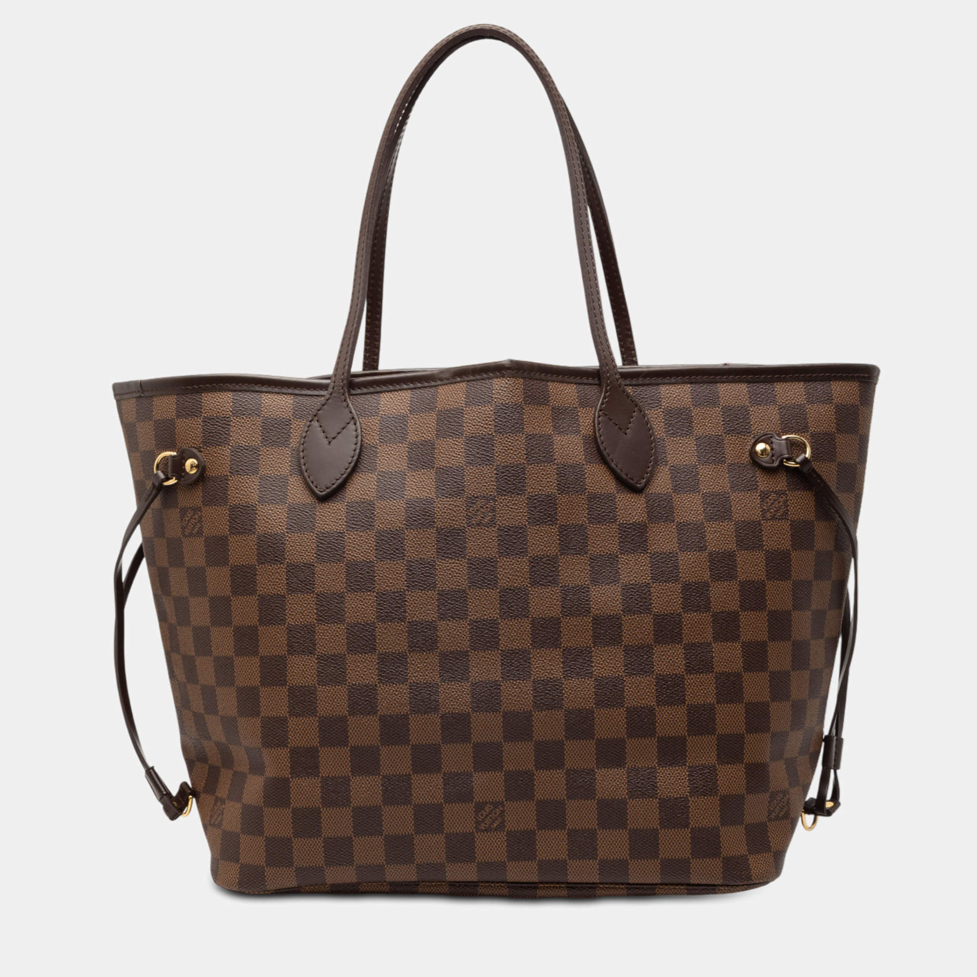Pre Owned Louis Vuitton Brown Damier Ebene Neverfull MM