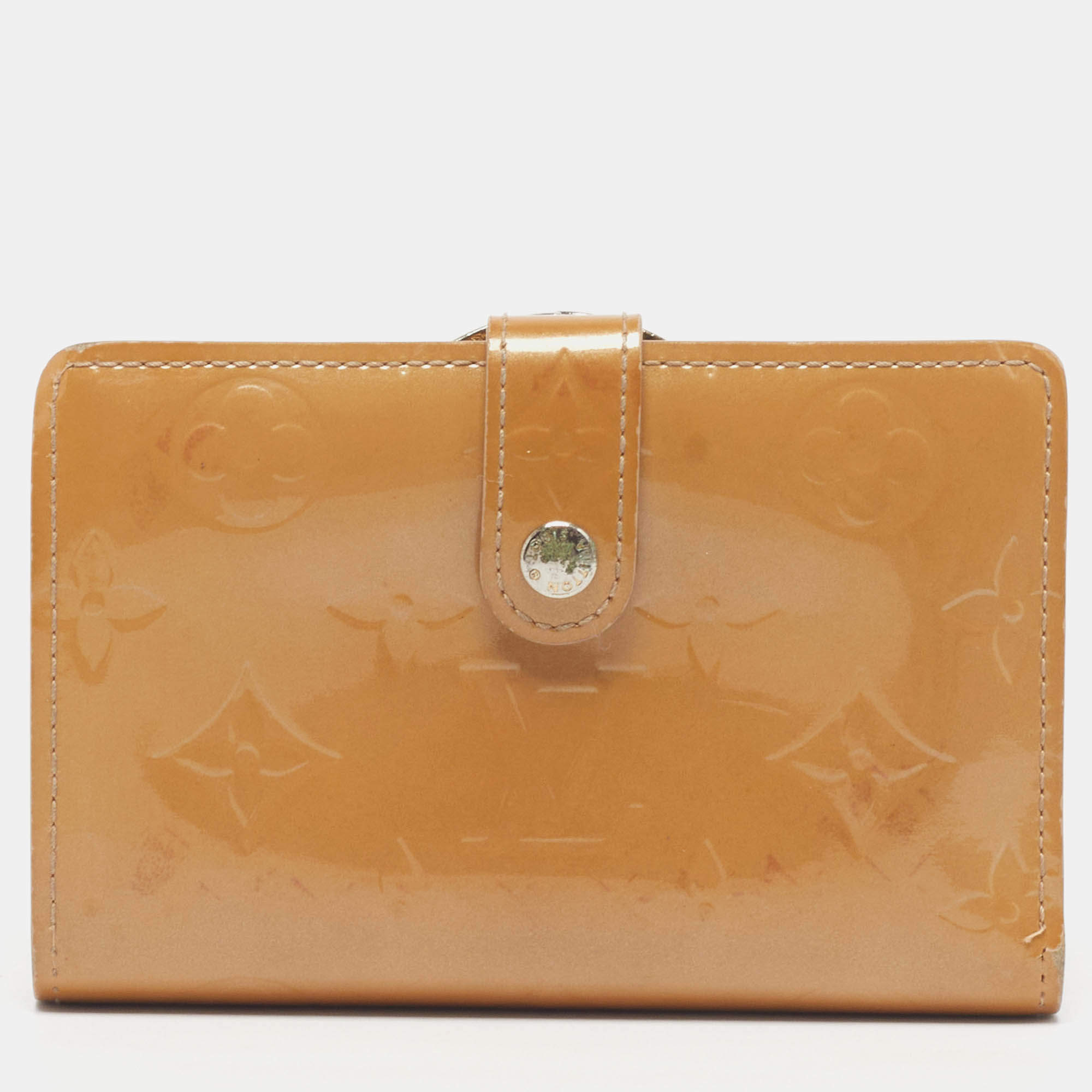مملوكة مسبقًا Louis Vuitton Porte Monnaie Noisette Monogram Vernis Wallet