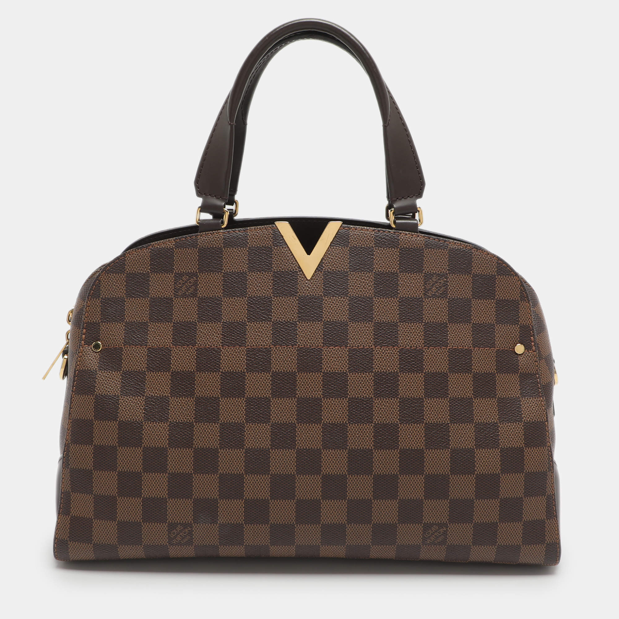 Pre Owned Louis Vuitton Damier Ebene Canvas Kensington Bowling Bag