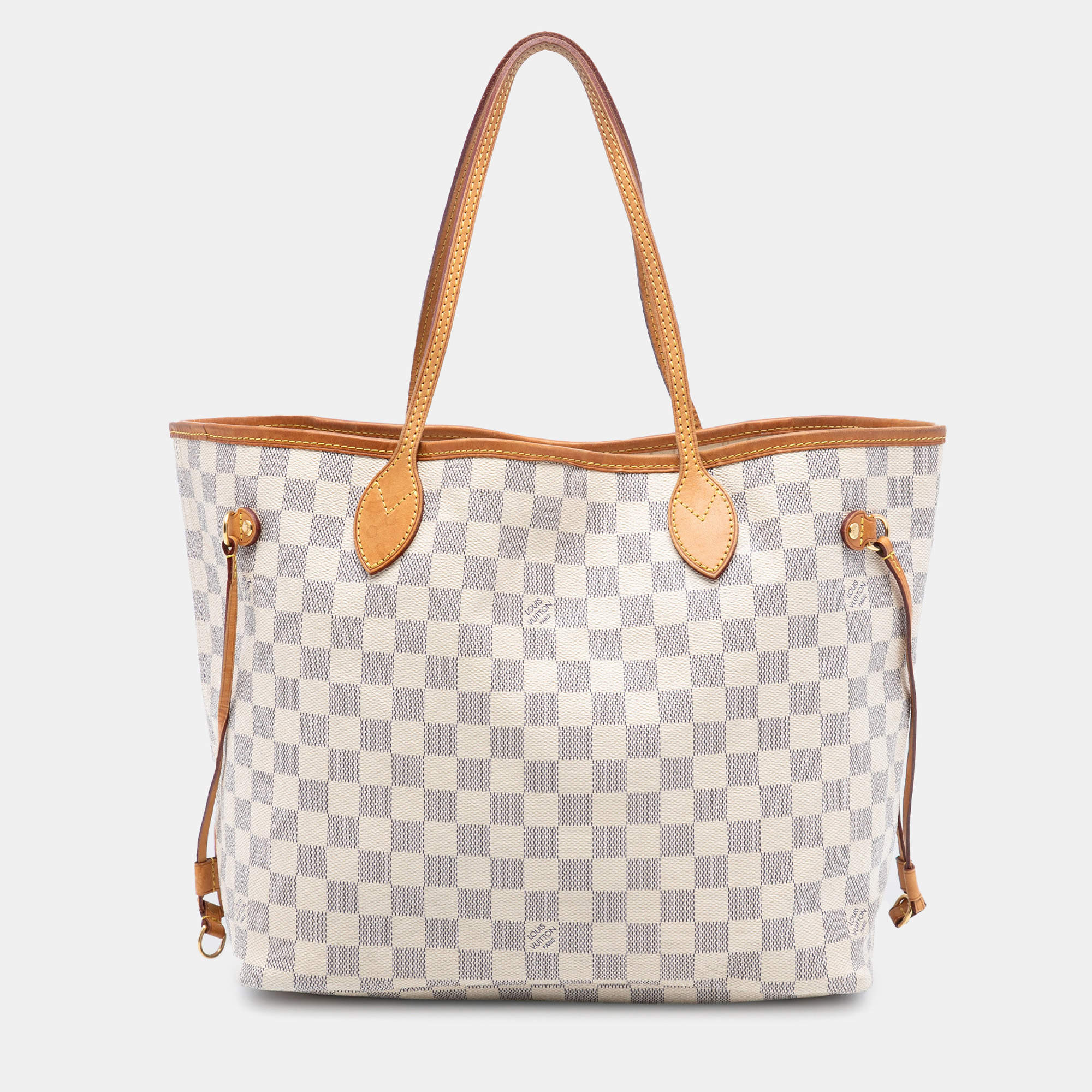 مملوكة مسبقًا Louis Vuitton White Damier Azur Neverfull MM