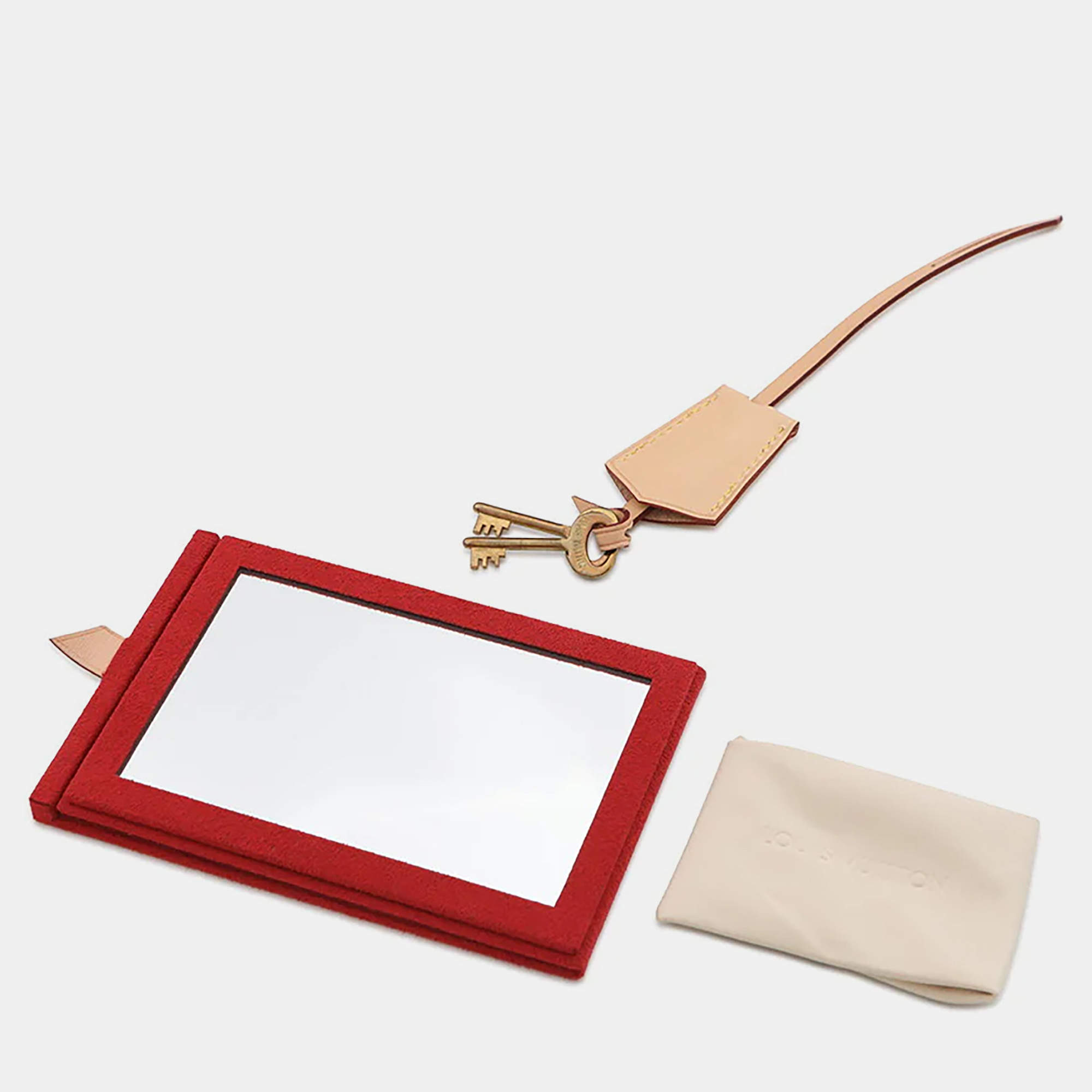 Pre Owned Louis Vuitton Vanity PM Red Monogram Canvas Top Handle Bag