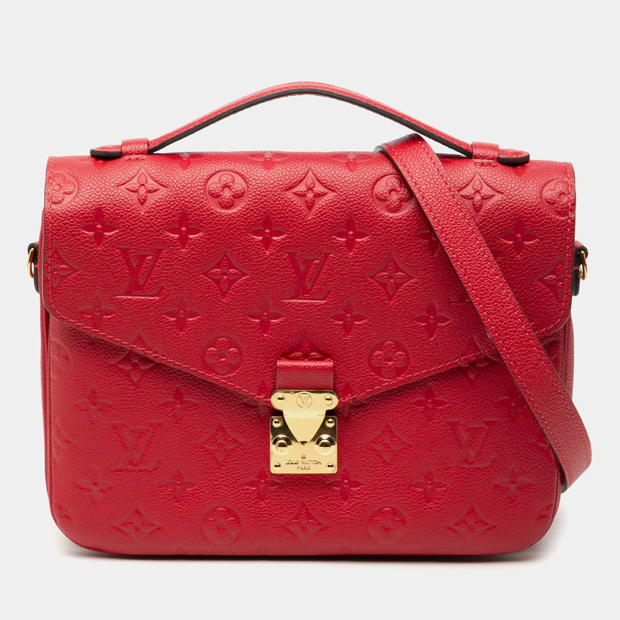 Pre Owned حقيبة لويس فيتون ميتيس بوكيت مونوغرام أمبريانت أحمر