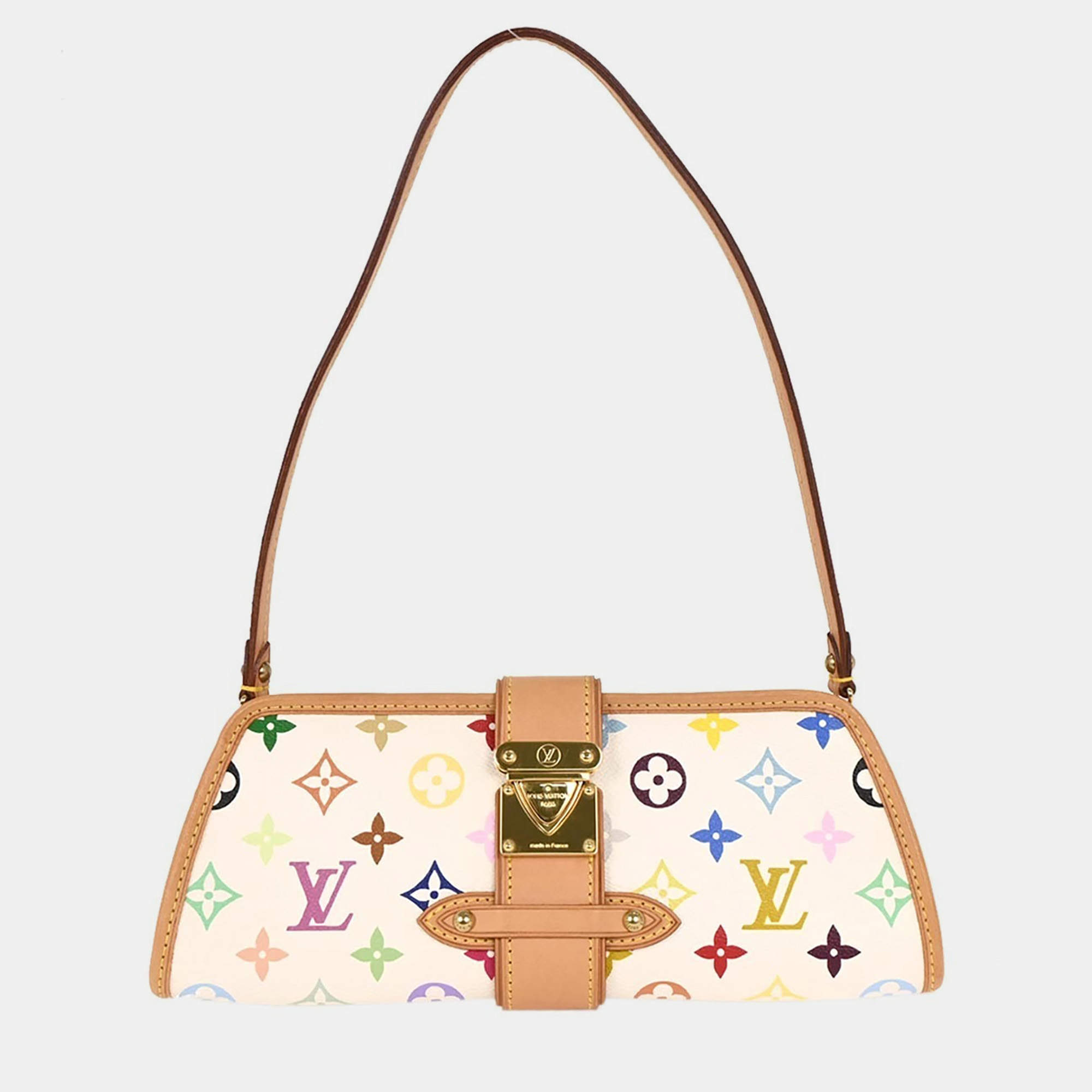 Pre Owned حقيبة كتف لوي فويتون شيرلي متعدد الألوان أبيض