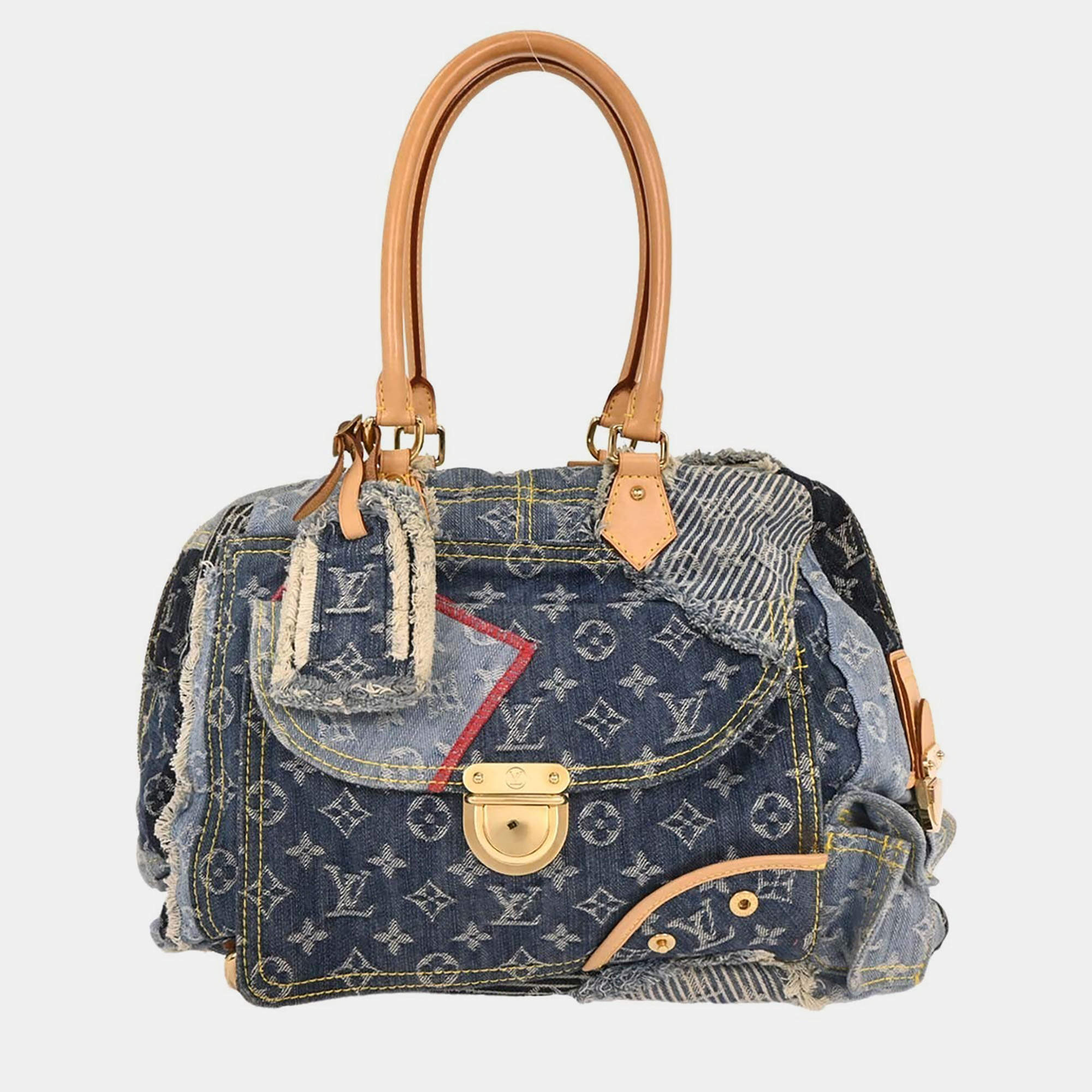 مملوكة مسبقًا حقيبة لوي فويتون باولي دينيم باتشورك مونوغرامي زرقاء