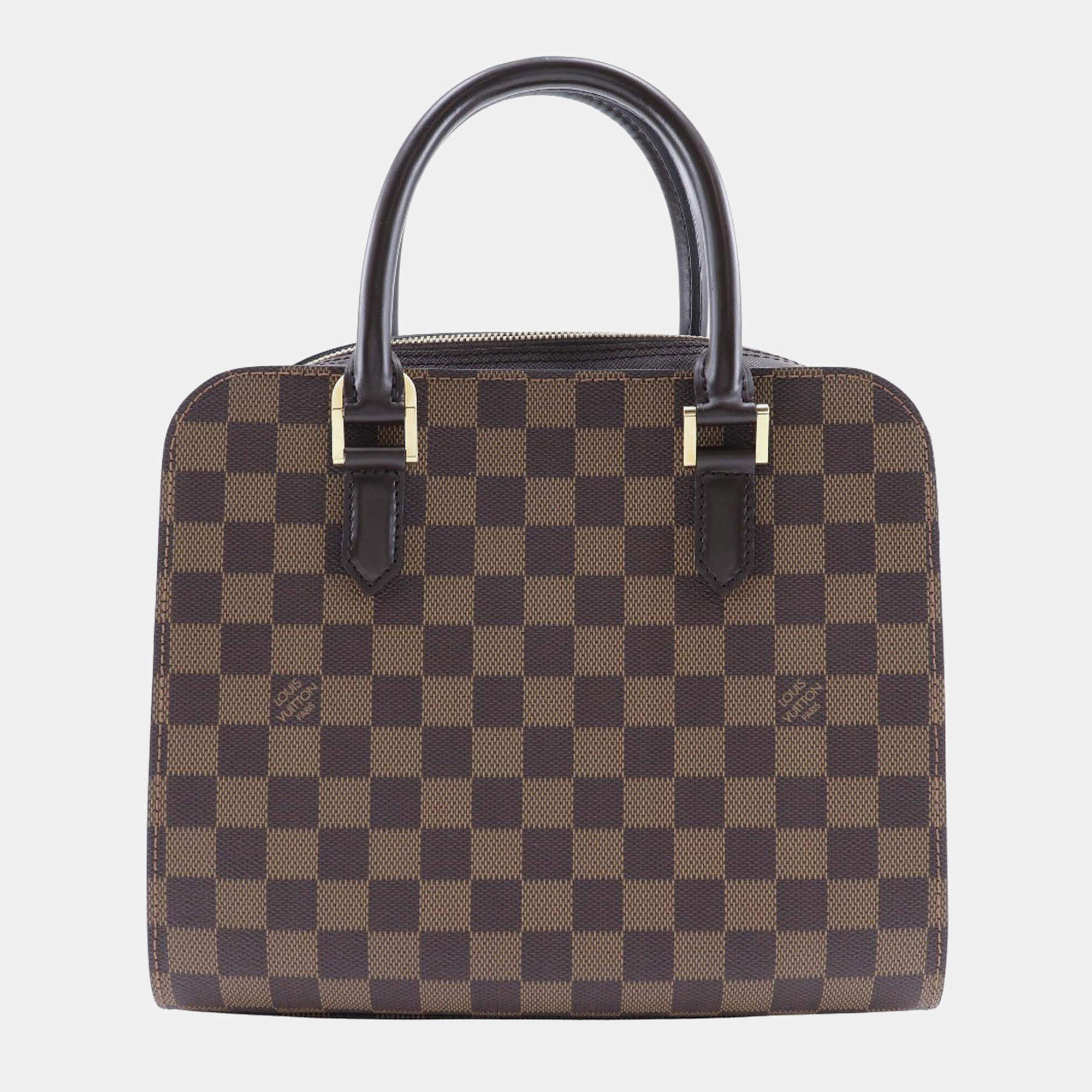 Pre Owned Louis Vuitton Brown Damier Ebene Triana