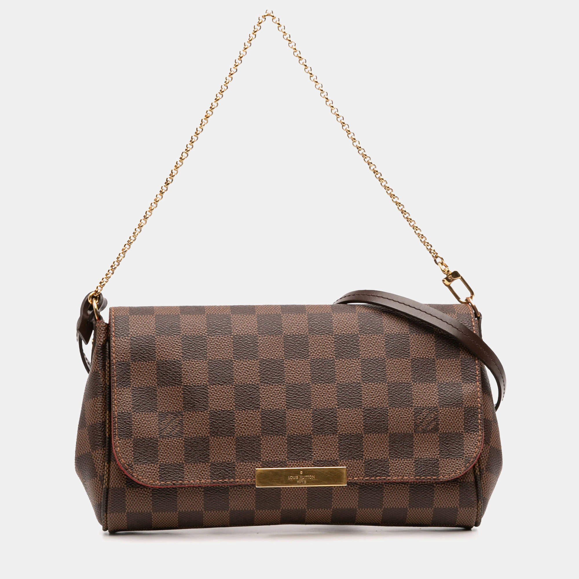 مملوكة مسبقًا Louis Vuitton Brown Damier Ebene Favorite MM