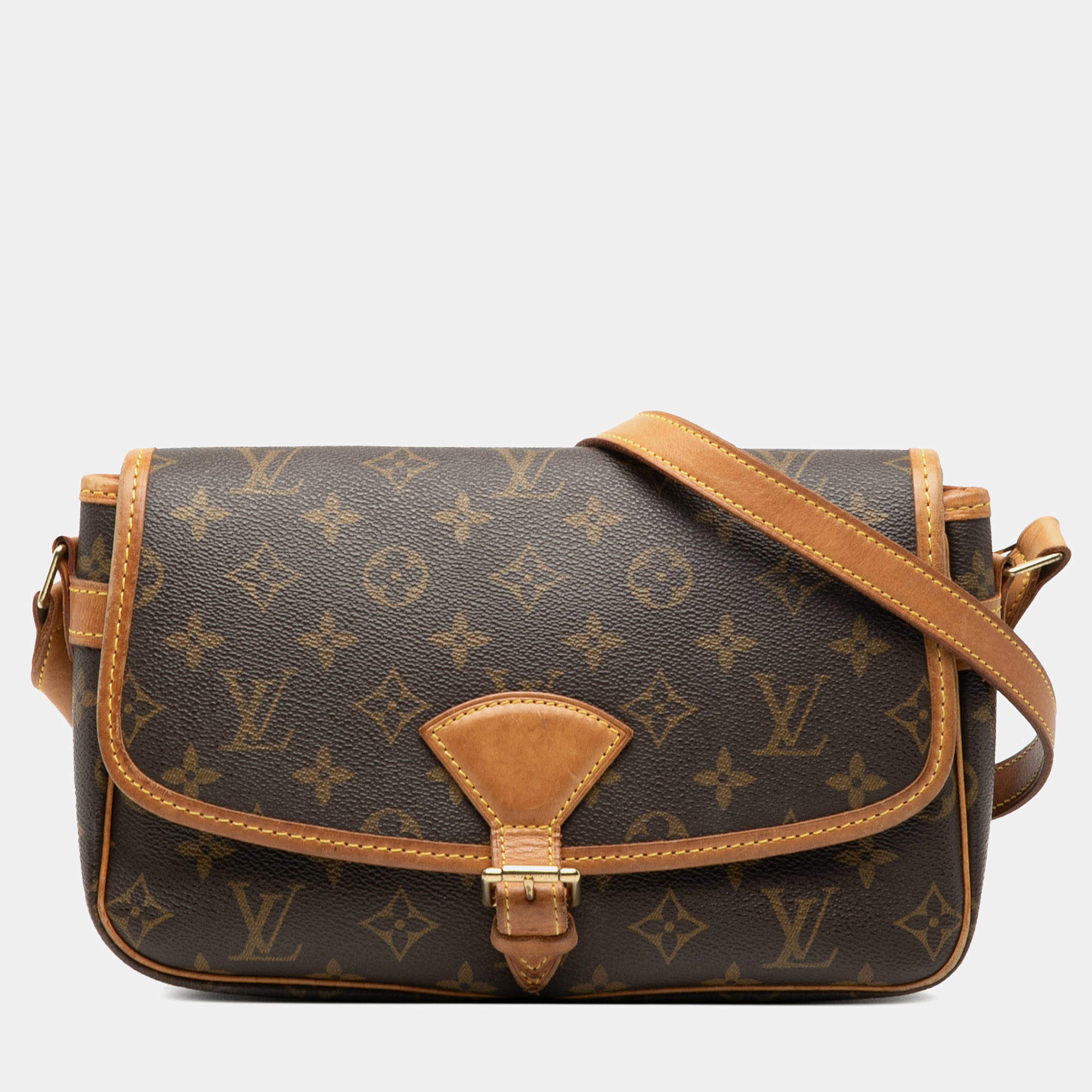 Pre Owned Louis Vuitton Brown Monogram Sologne