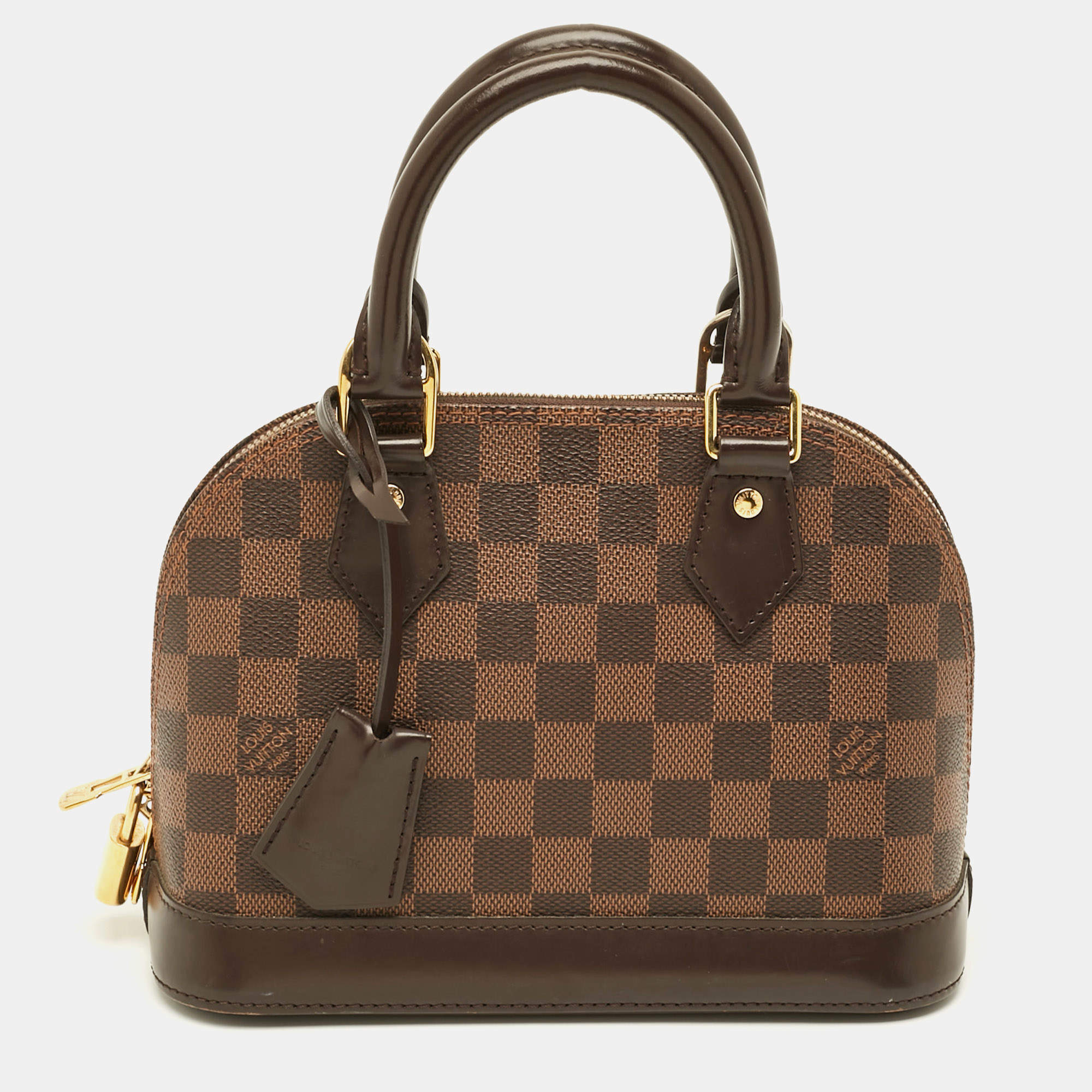 Pre Owned Louis Vuitton Alma BB Damier Ebene Canvas Bag