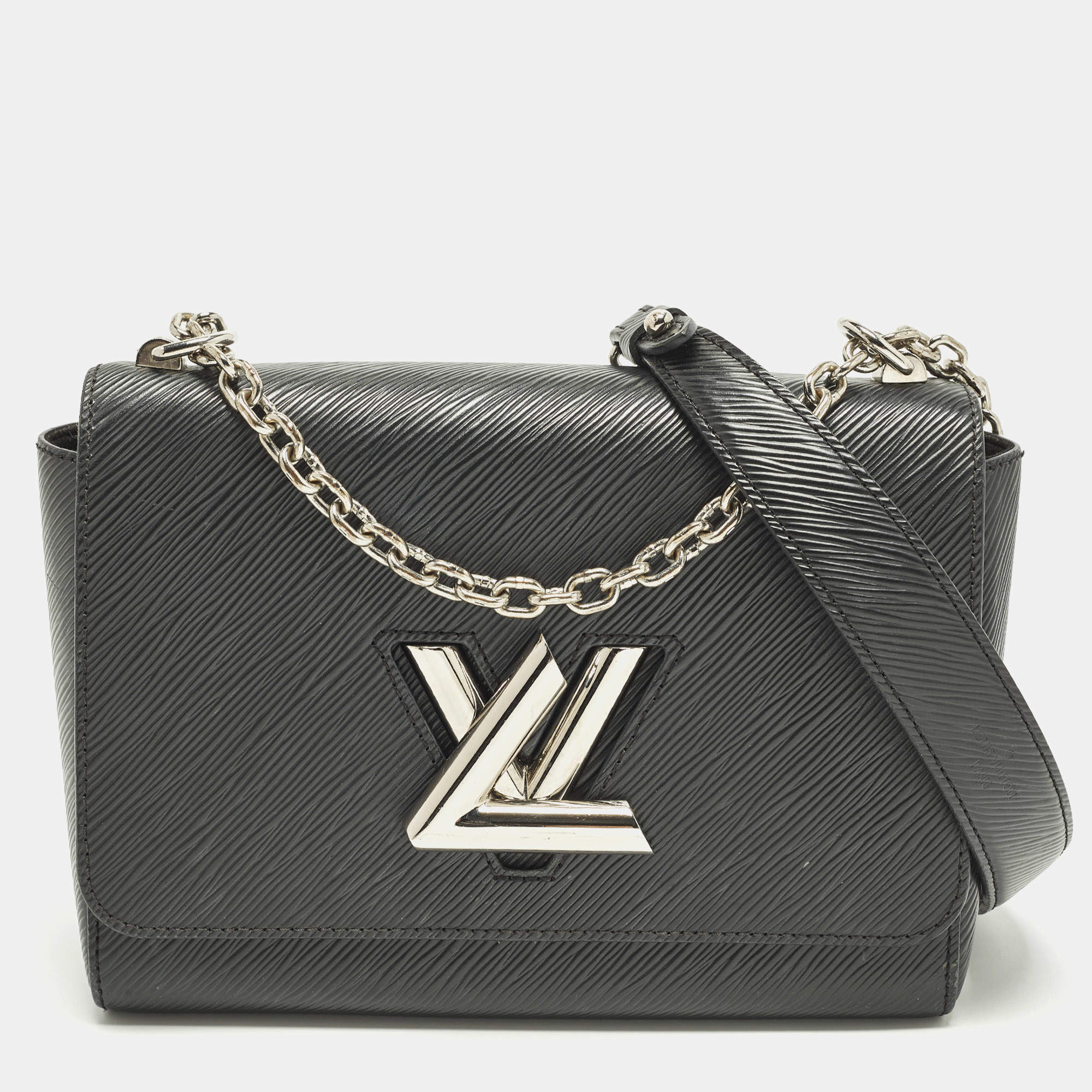 مملوكة مسبقًا Louis Vuitton Twist MM Black Epi Leather Shoulder Bag