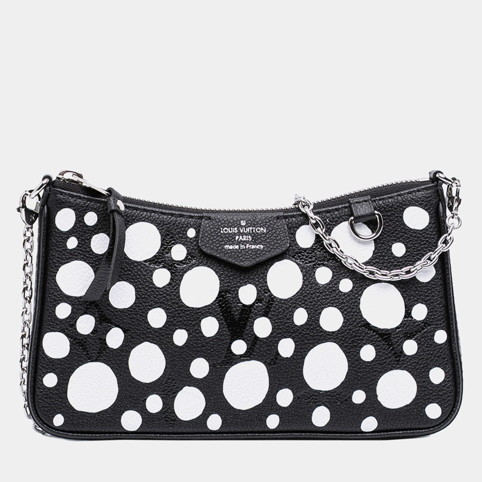 مملوكة مسبقًا Louis Vuitton Black White Yayoi Kusama Monogram Giant Empreinte Infinity Dots Easy Pouch On Strap
