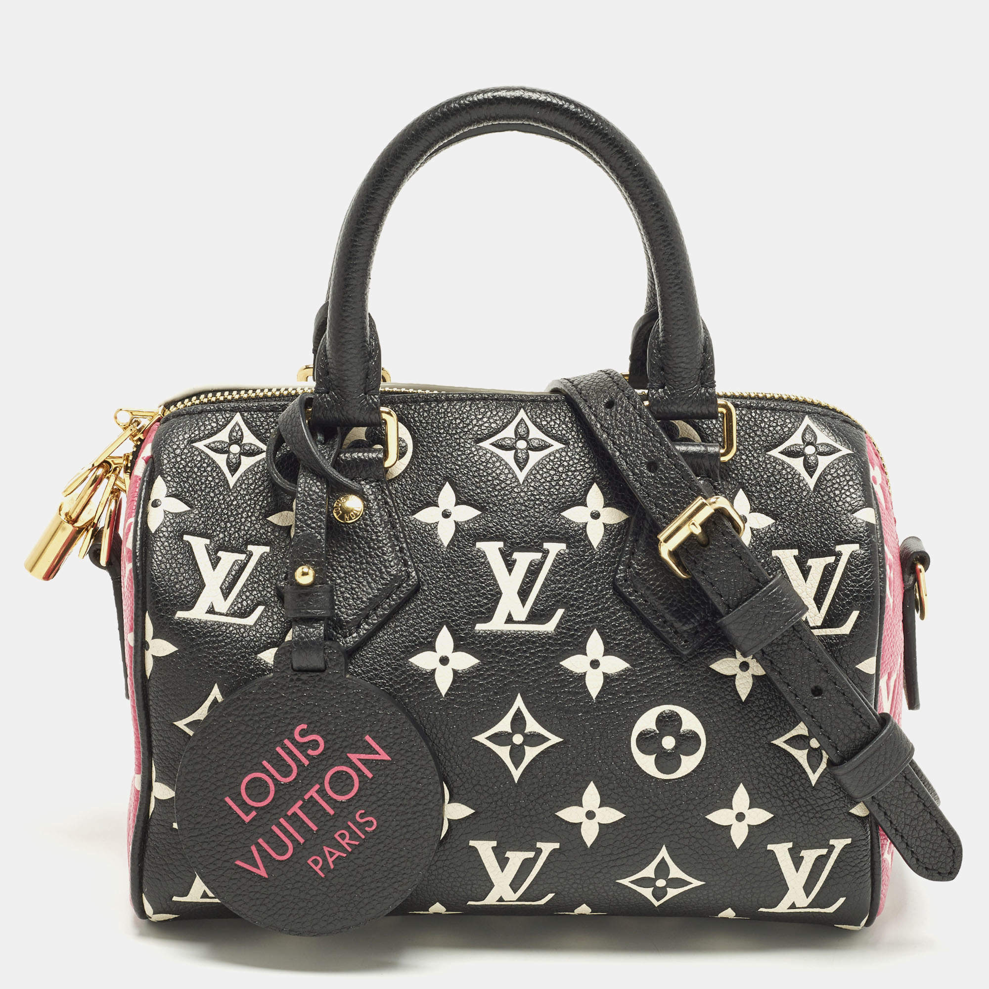 Pre Owned Louis Vuitton Speedy Bandouliere 20 Multicolor Monogram Empreinte Leather Satchel
