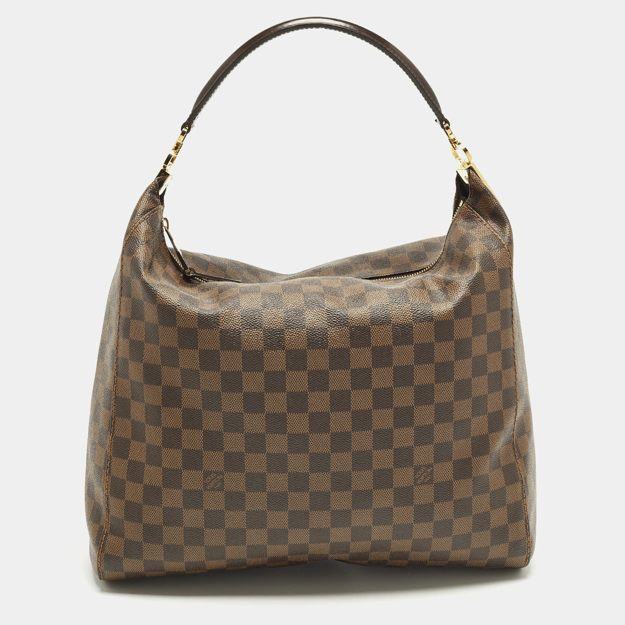 Pre Owned Louis Vuitton Portobello GM Damier Ebene Hobo