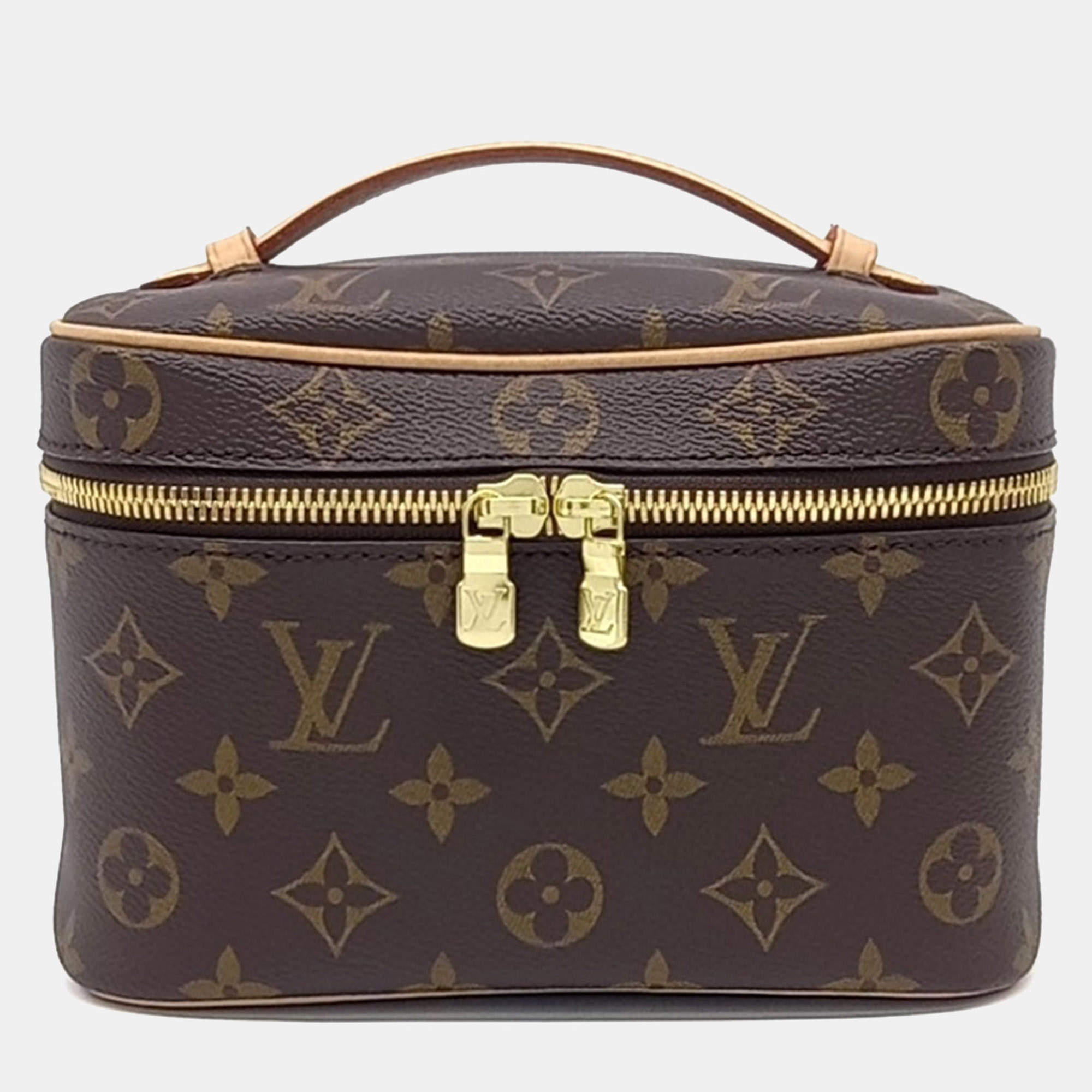 Pre Owned Louis Vuitton Brown Coated Canvas Nice Mini