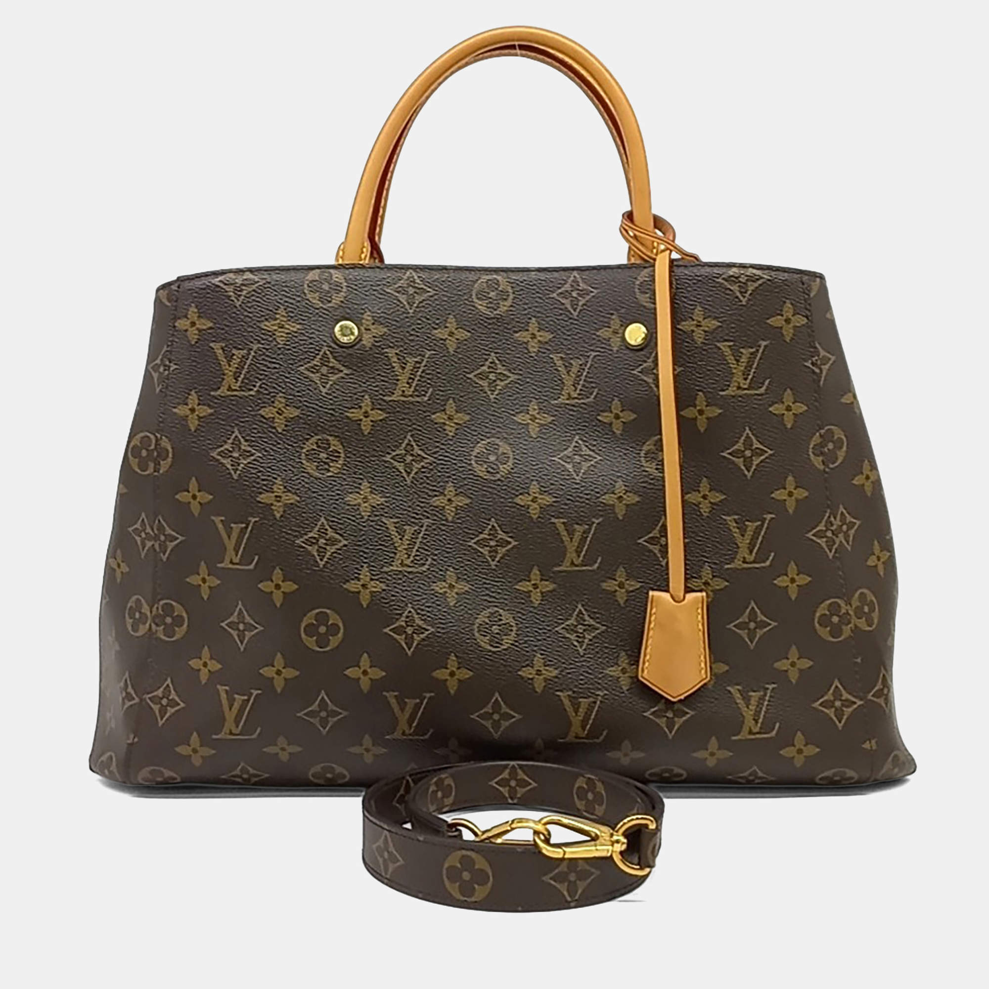 Pre Owned Louis Vuitton Brown Canvas Monogram Montaigne GM