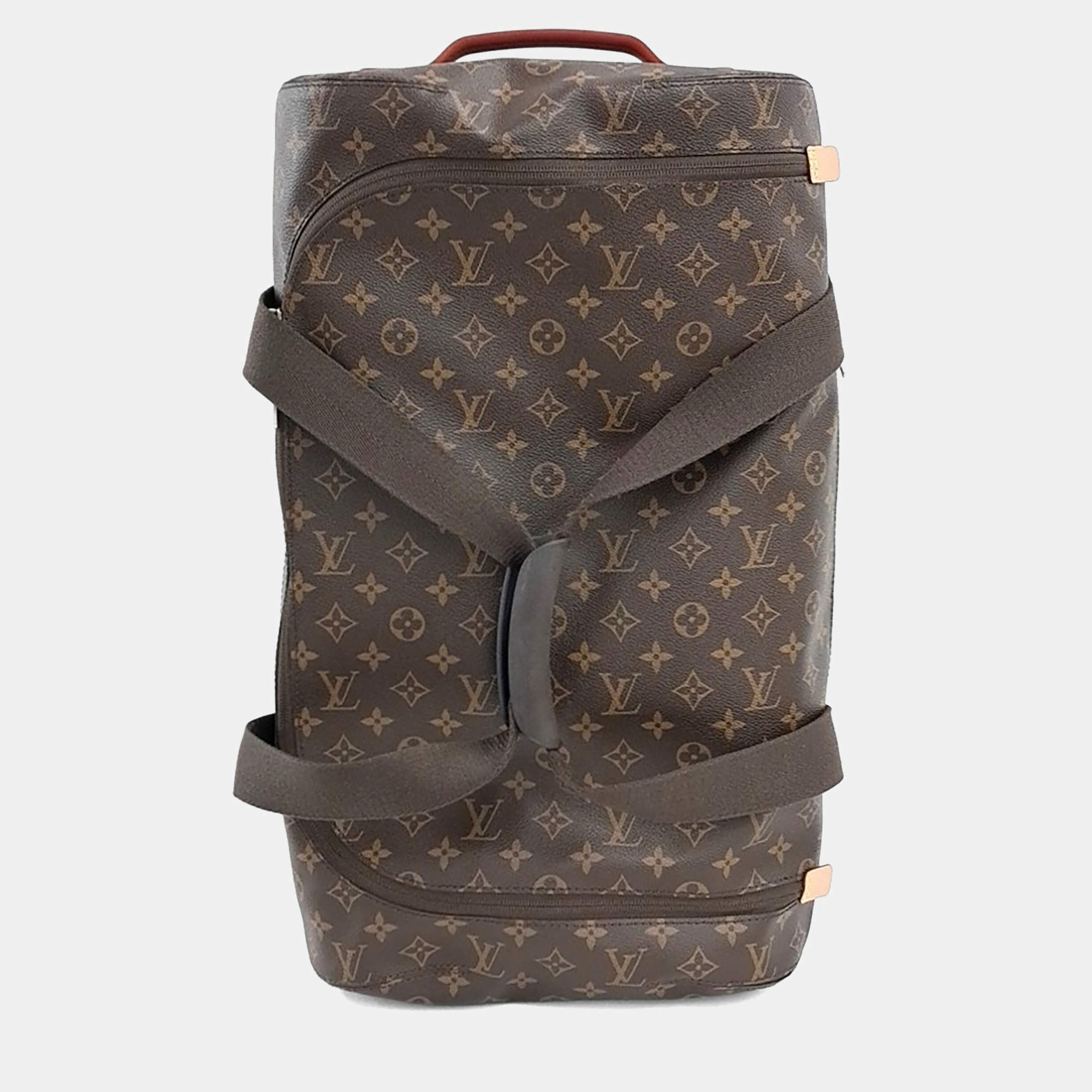 Pre Owned حقيبة دفل لوي فيتون سوفت هوريزون ٥٥ كنفاس مغلف بني