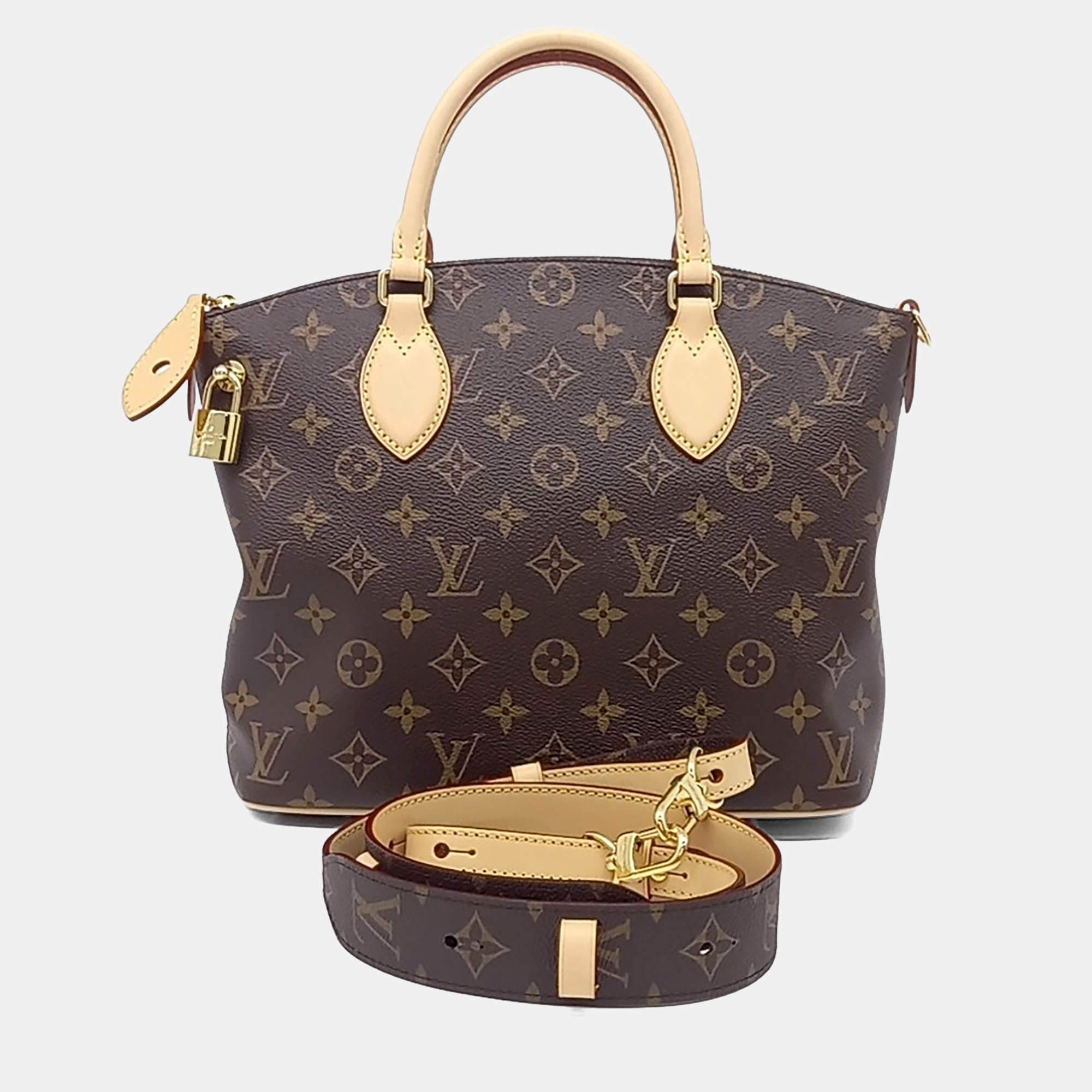 Pre Owned Louis Vuitton Brown Coated Canvas Neo Lockit PM