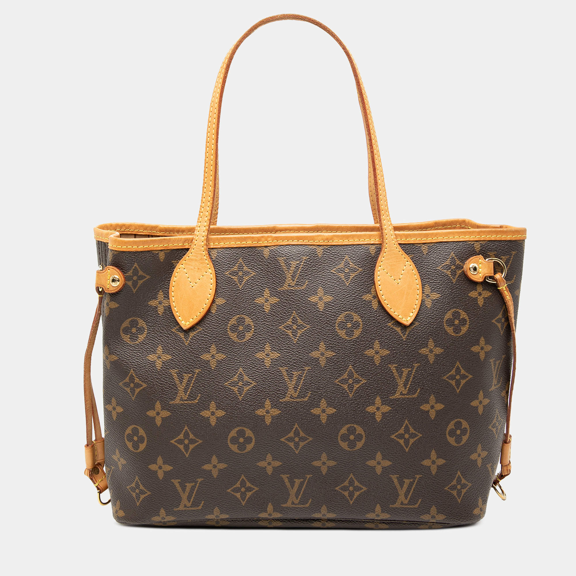 Pre Owned Louis Vuitton Brown Monogram Neverfull PM