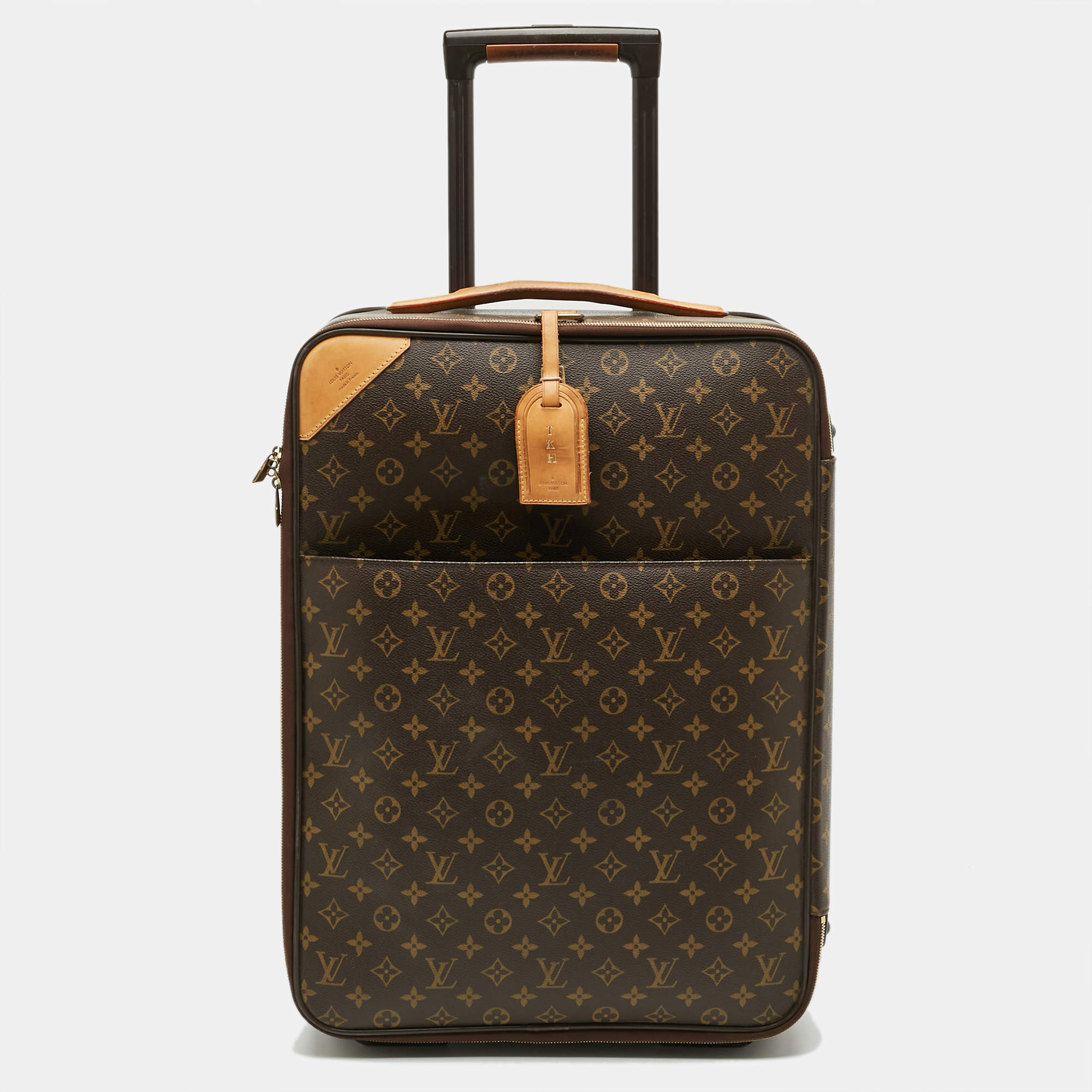 Pre Owned Louis Vuitton Pegase Legere 55 Monogram Canvas Luggage
