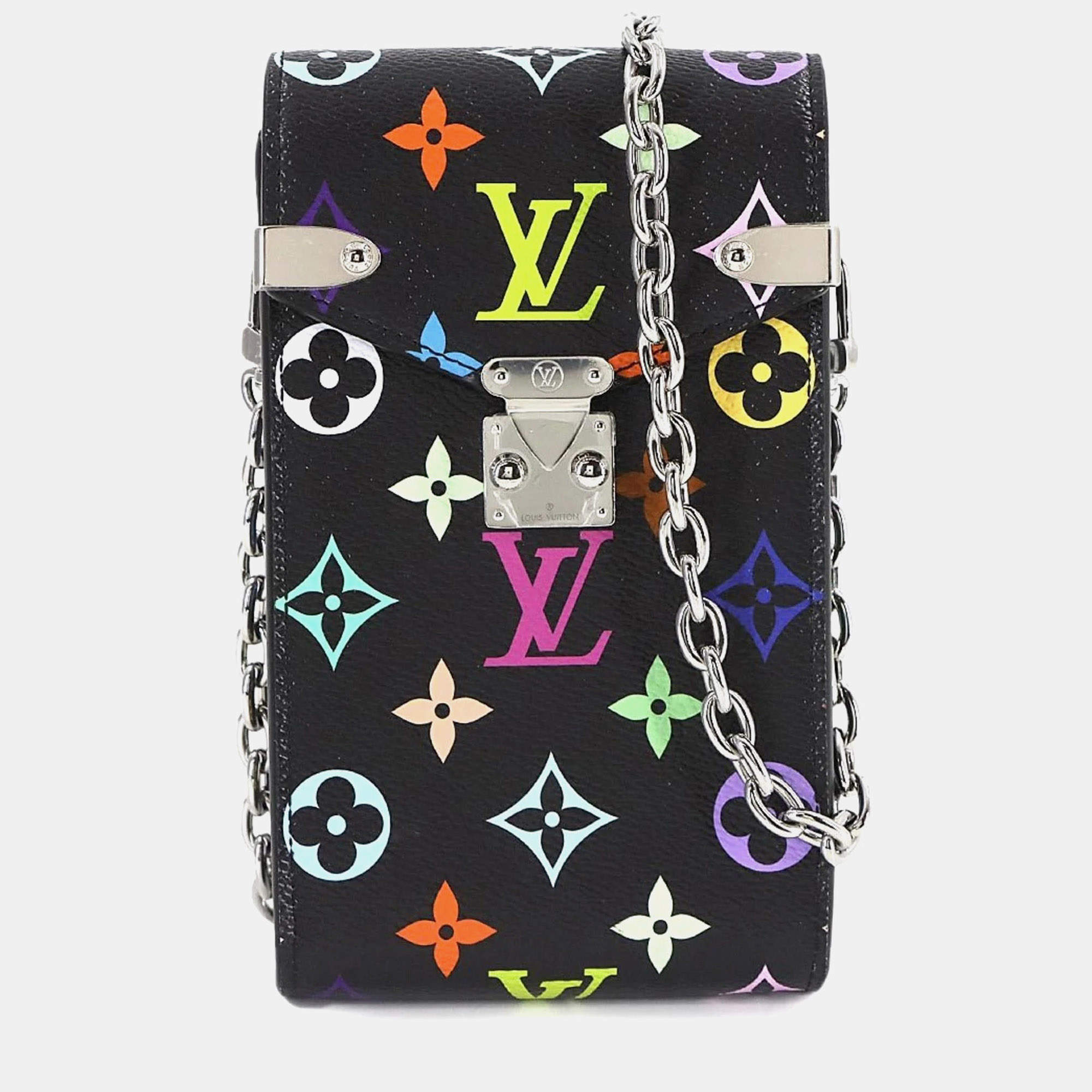 Pre Owned حقيبة لوي فيتون ميتيس مونوغرام مولتيكولور حقيبة كتف سلسلة حافظة هاتف في نوار