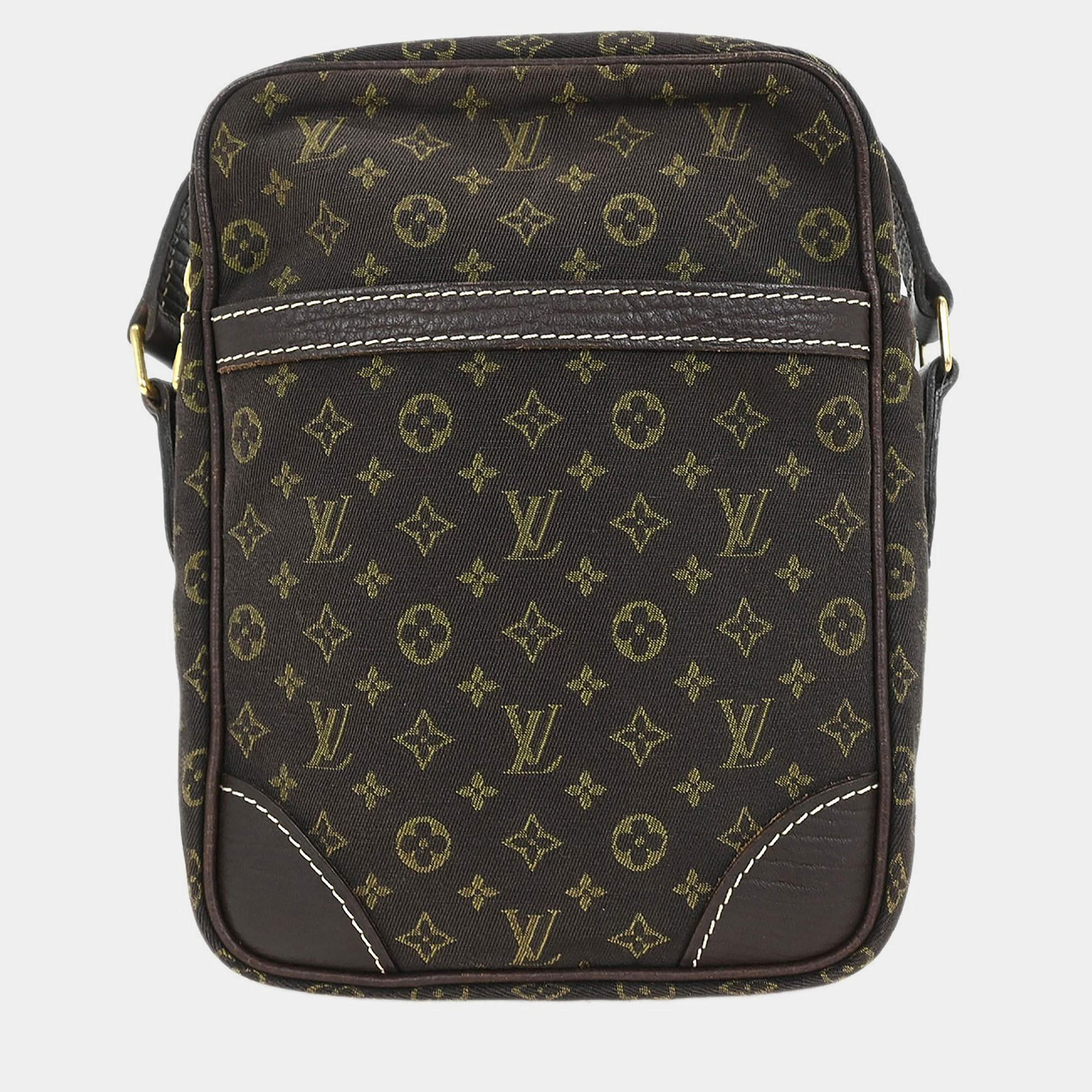 Pre Owned Louis Vuitton Brown Monogram Mini Lin Danube Shoulder Bag