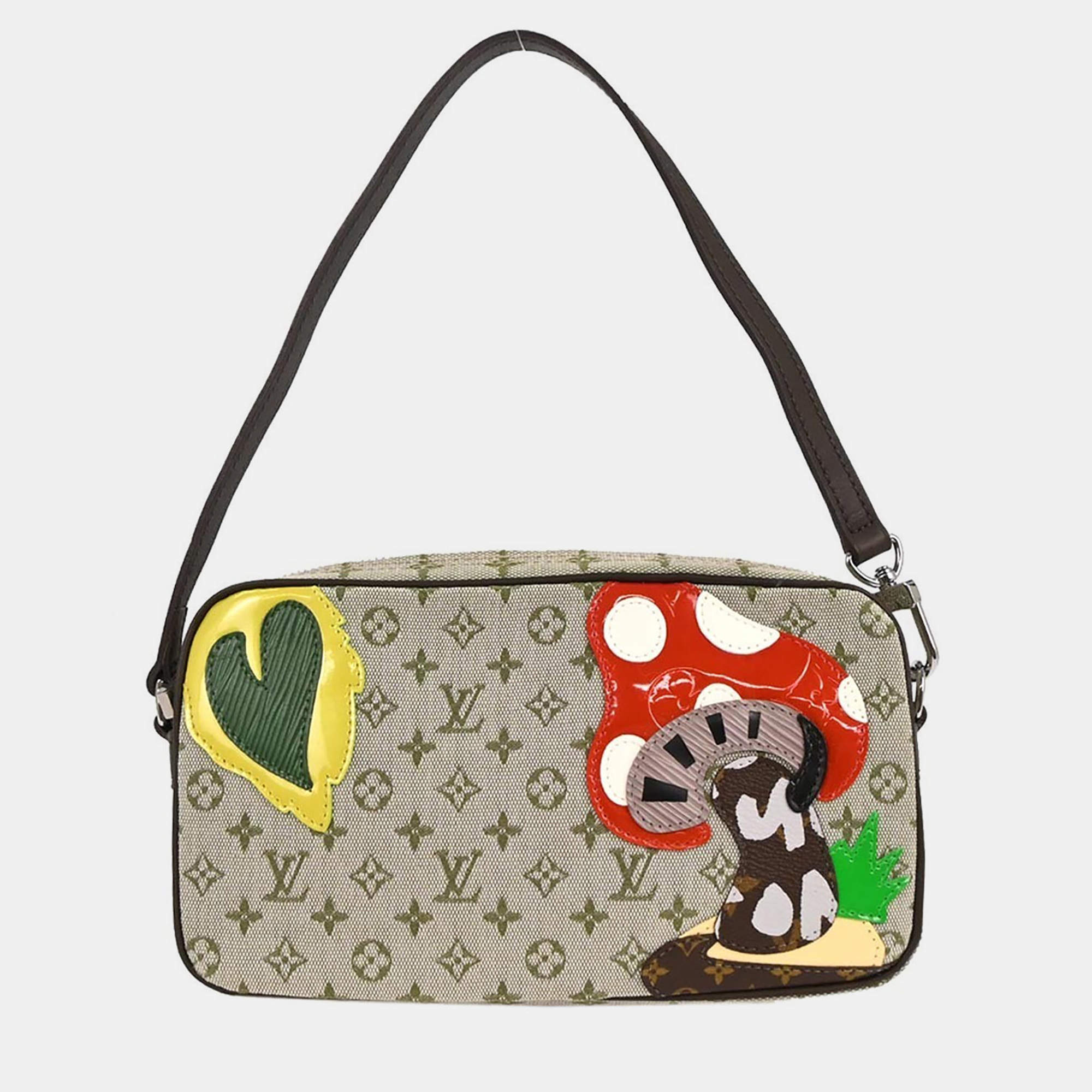 Pre Owned Louis Vuitton Monogram Green Pochette Conte De Fees Handbag