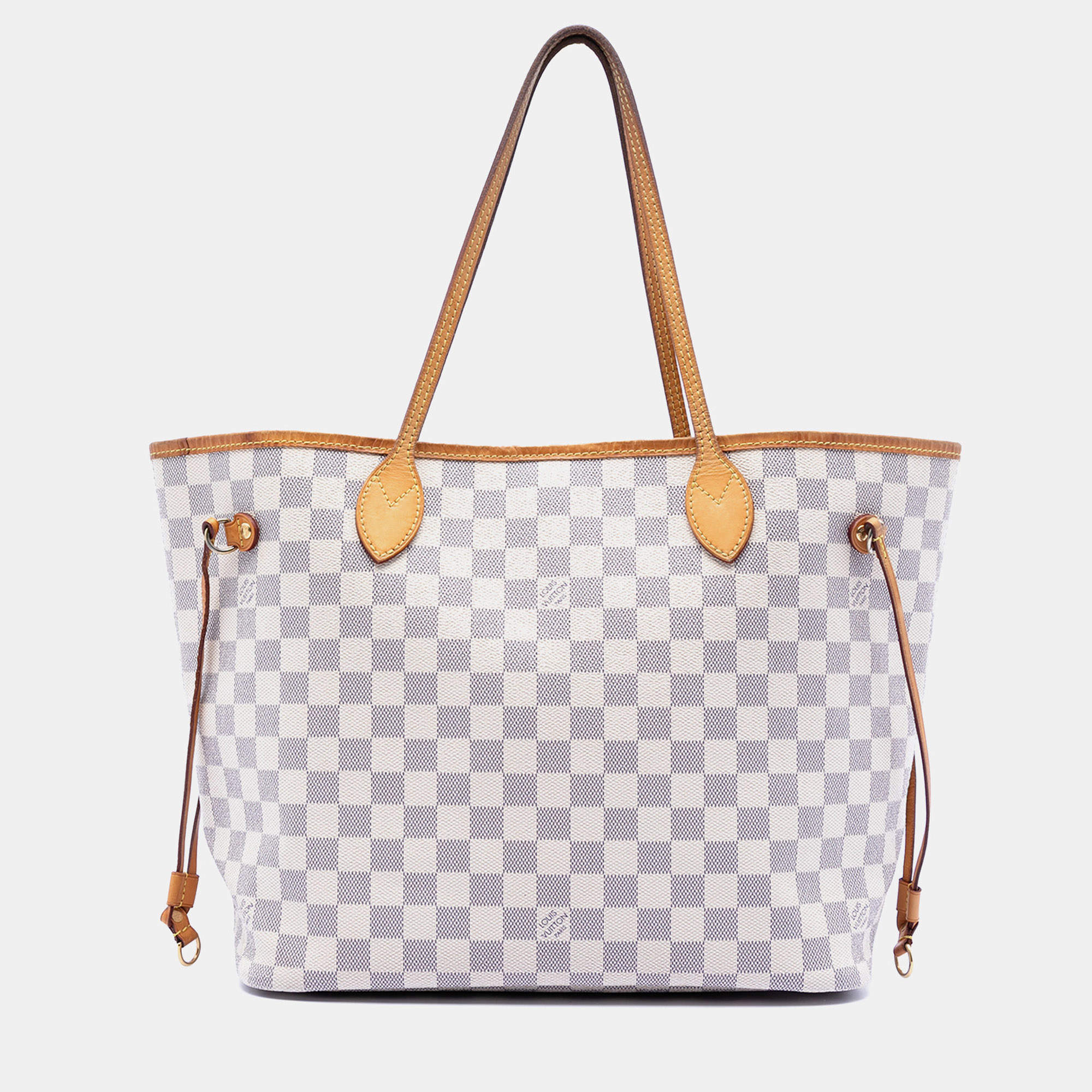 مملوكة مسبقًا Louis Vuitton White Damier Azur Neverfull MM
