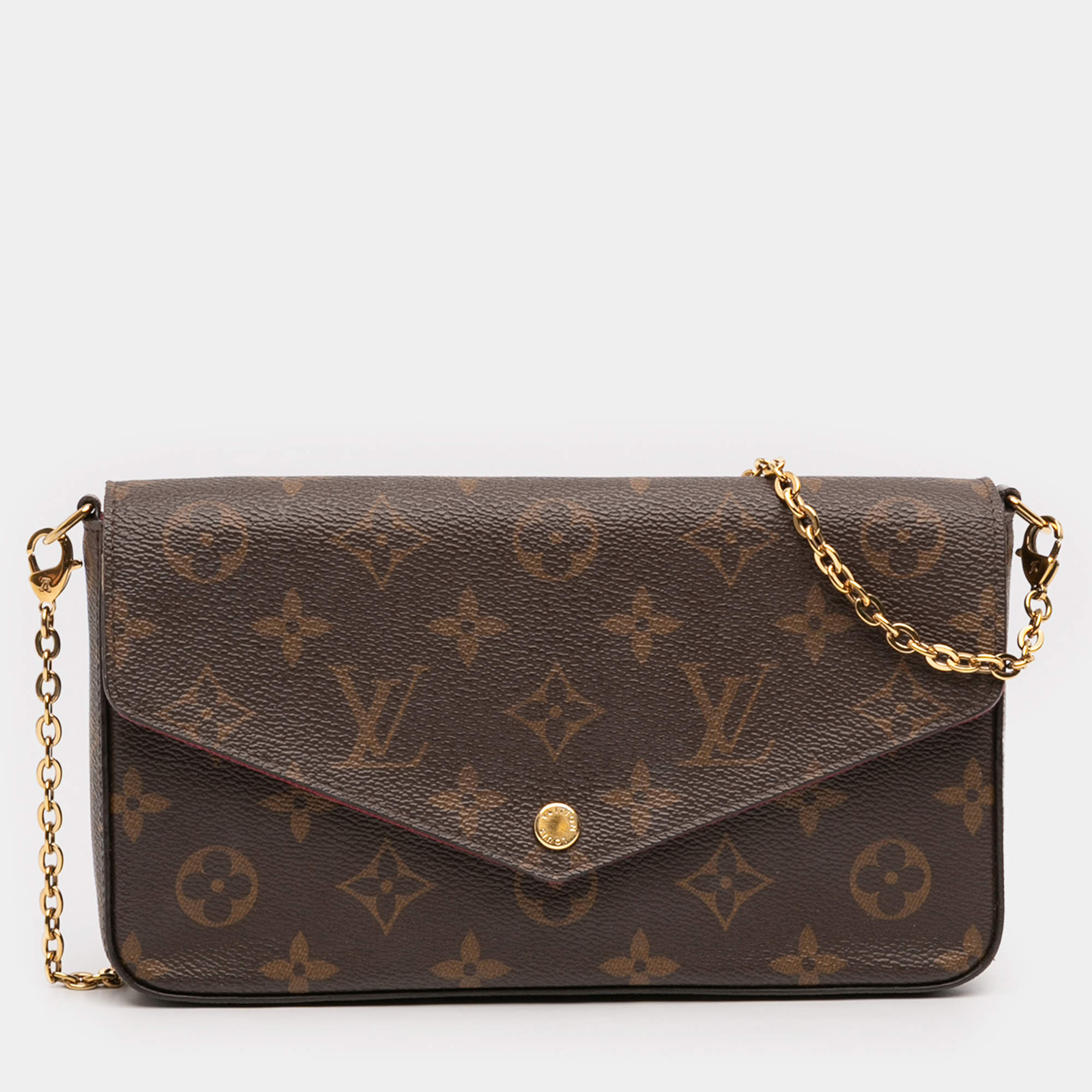 Pre Owned Louis Vuitton Brown Monogram Pochette Felicie