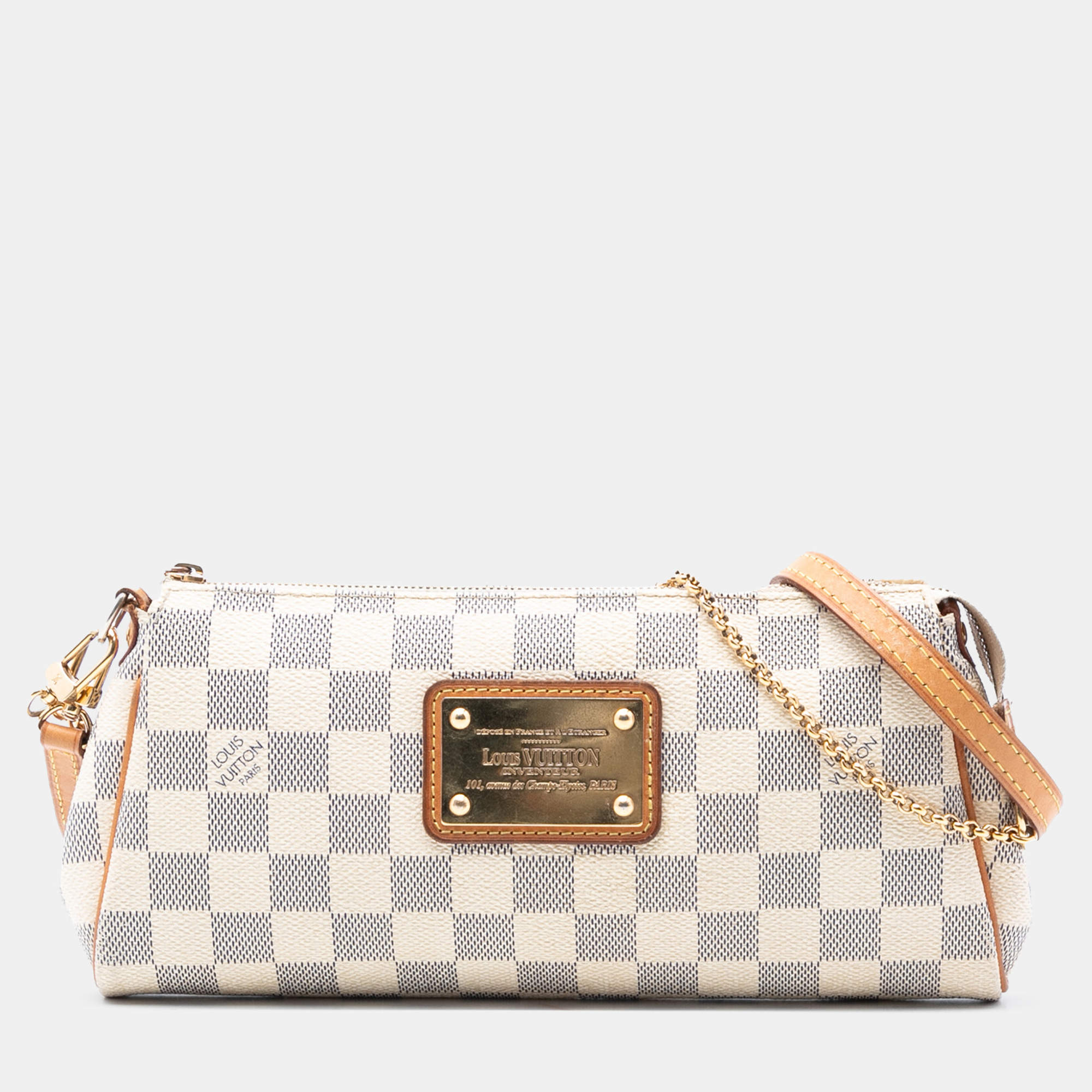 Pre Owned Louis Vuitton White Damier Azur Eva