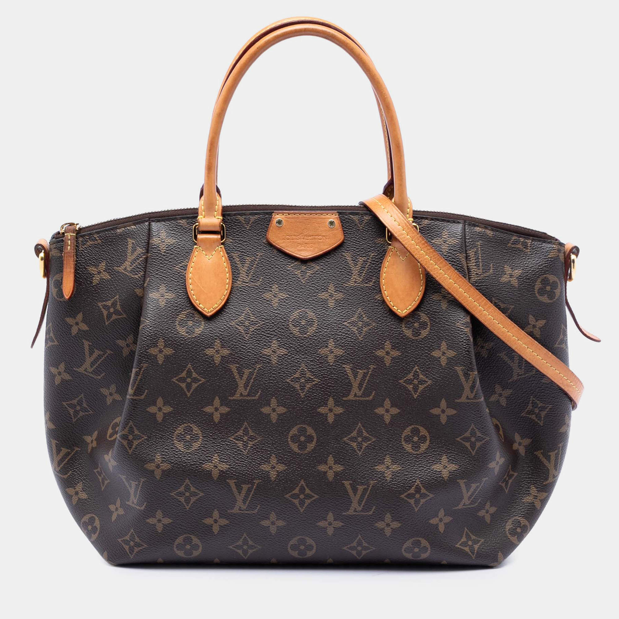 مملوكة مسبقًا حقيبة لوي فيتون تورين قماش مونوجرام بني متوسط الحجم