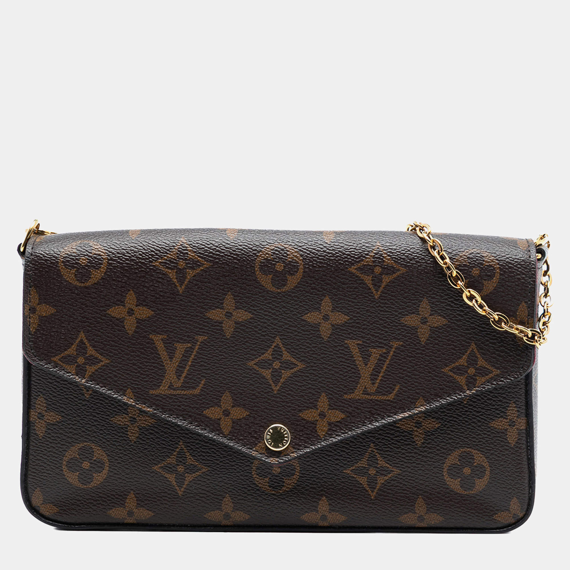 Pre Owned Louis Vuitton Brown Monogram Pochette Felicie