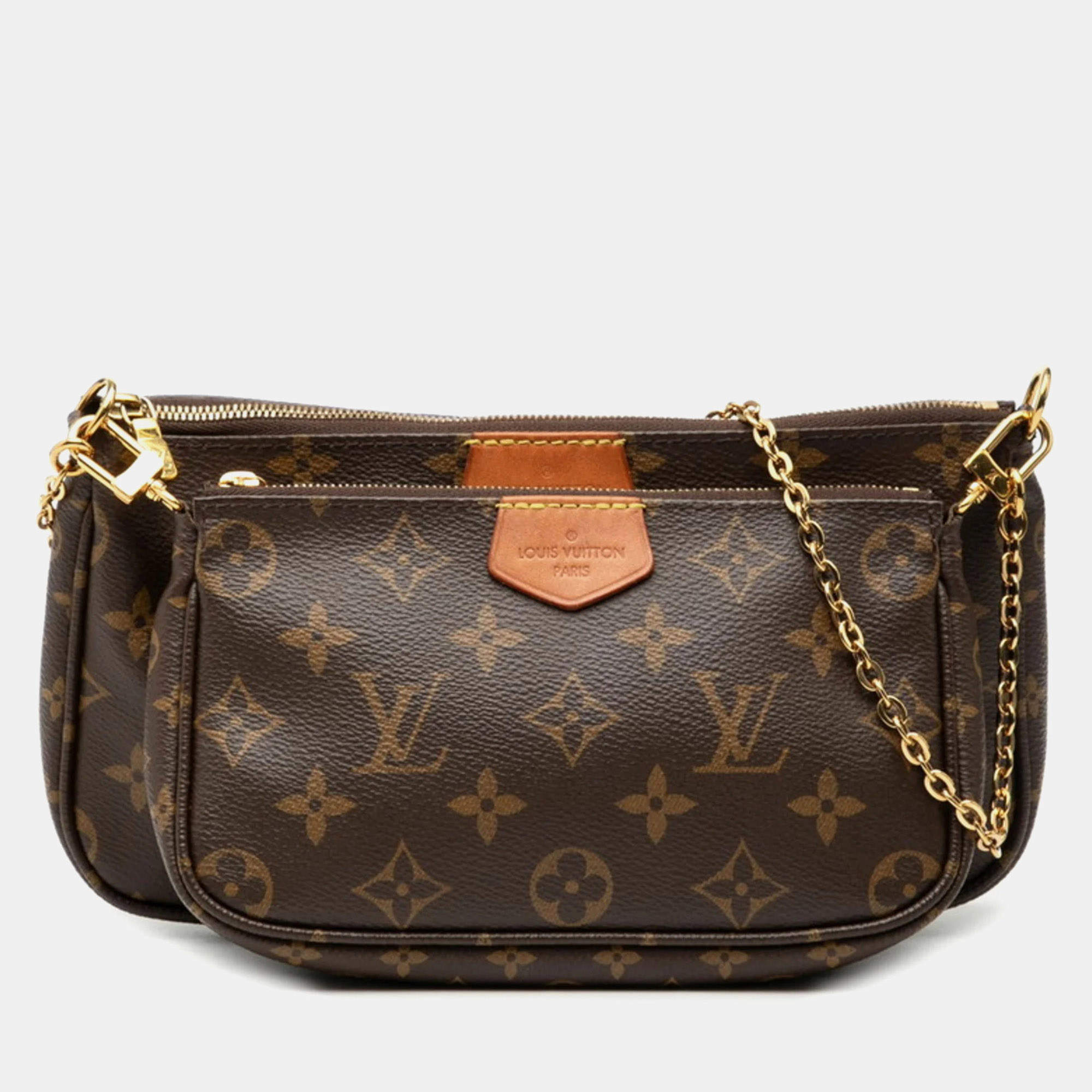 مملوكة مسبقًا Louis Vuitton Monogram Multi Pochette Accessoires Handbag Brown Leather