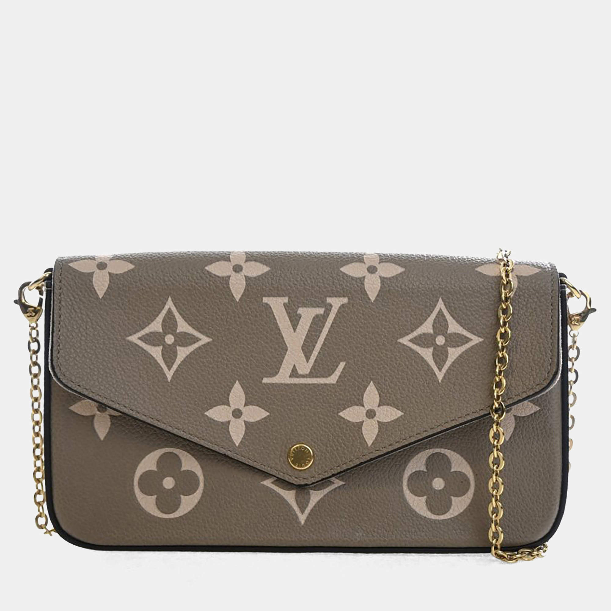 مملوكة مسبقًا حقيبة يد لويس فيتون بوشيت فيليسي مونوجرام امبرينتي لون بيج/كريم عملاقة