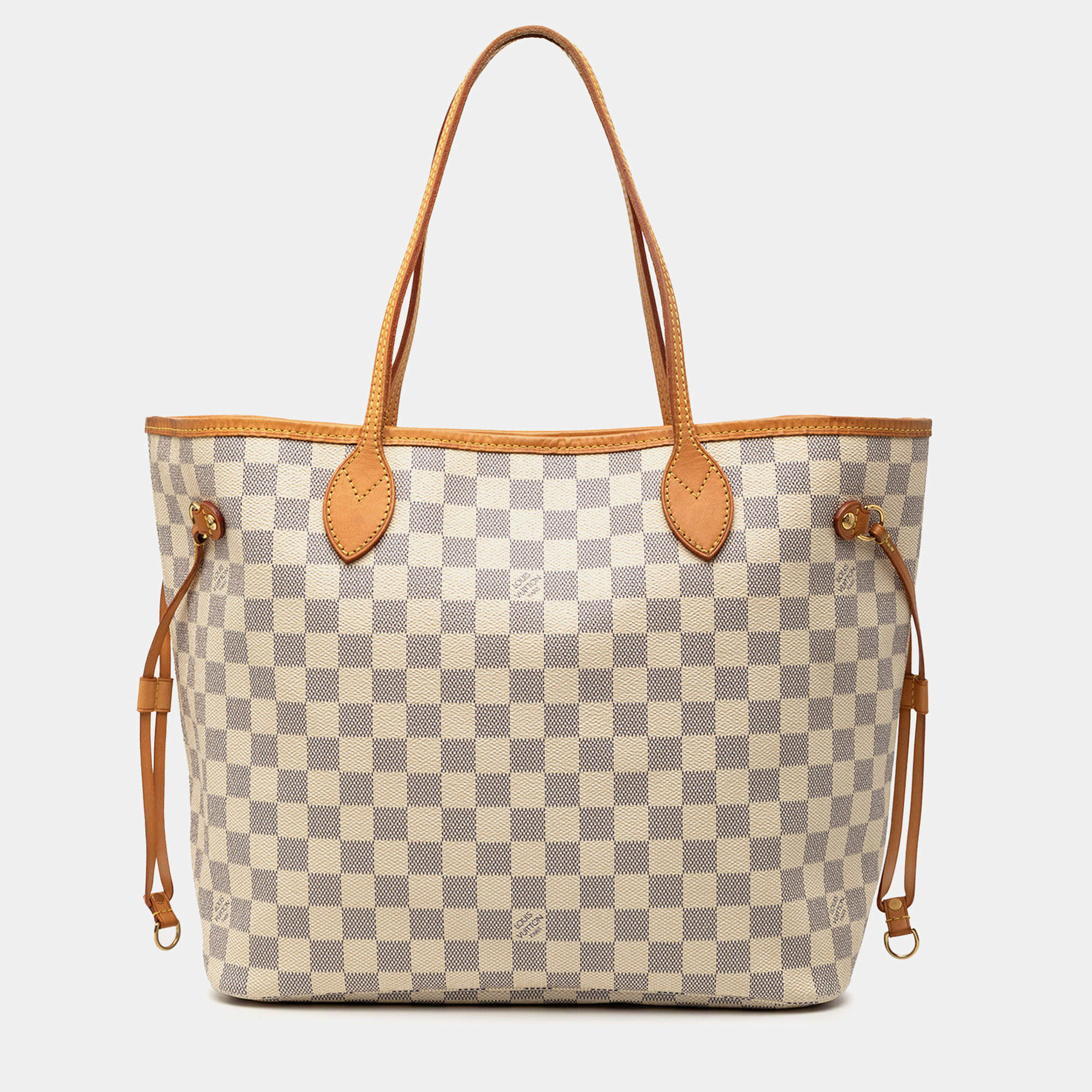 مملوكة مسبقًا Louis Vuitton White Damier Azur Neverfull MM