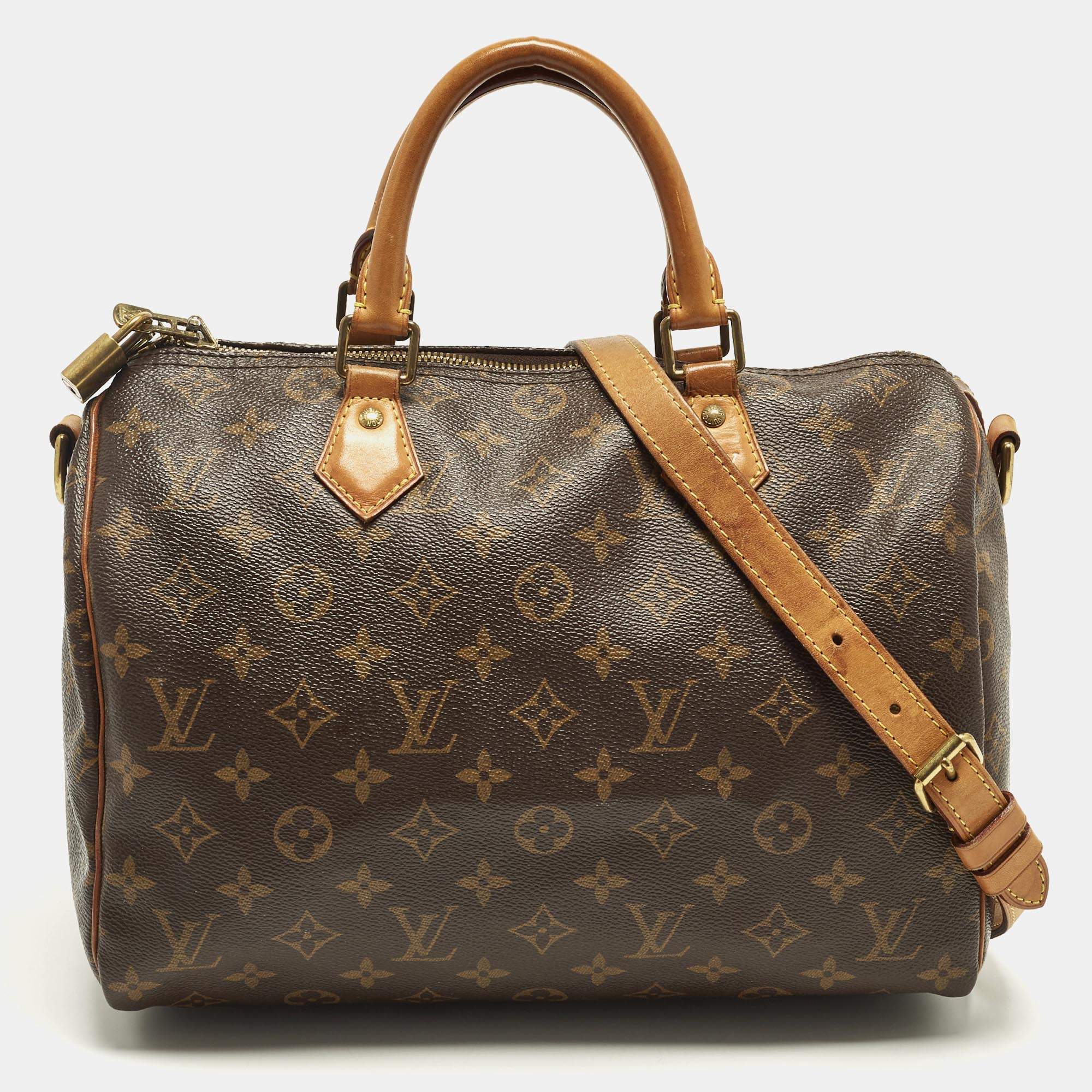 مملوكة مسبقًا Louis Vuitton Speedy Bandouliere 30 Monogram Canvas Bag