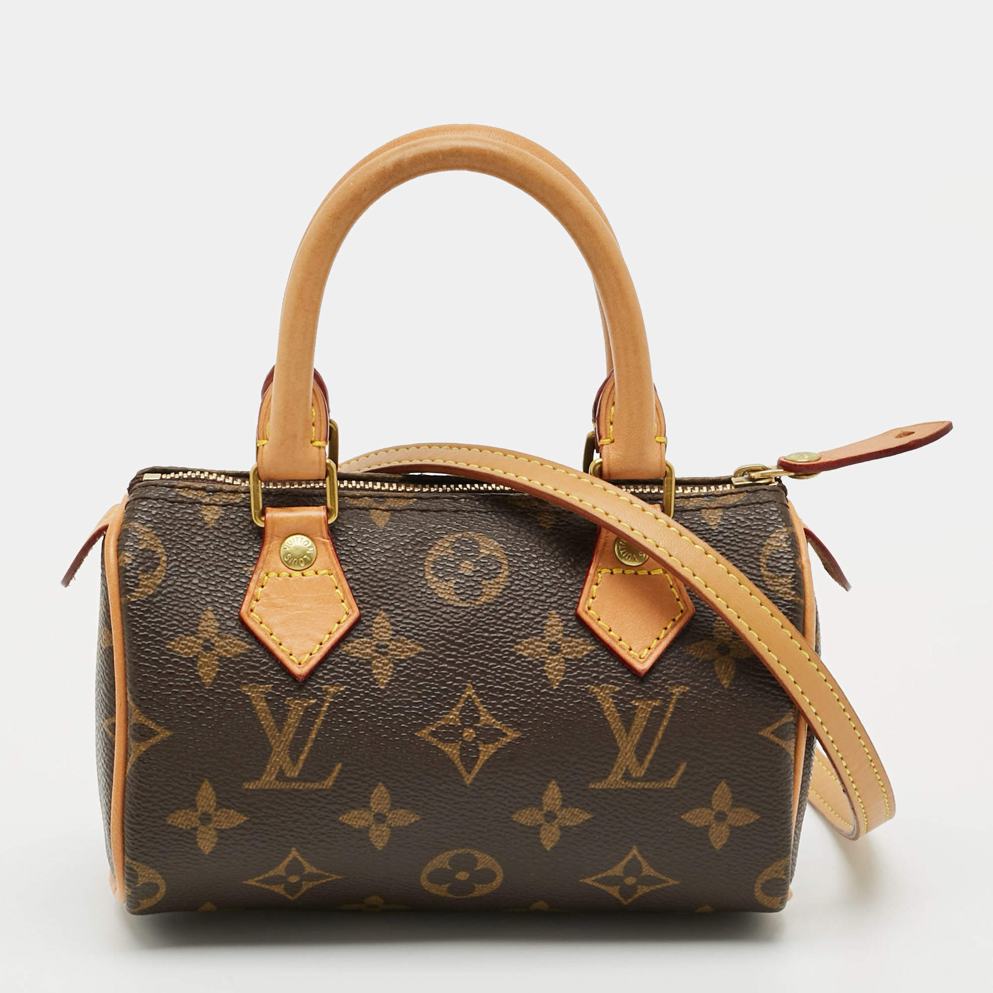 Pre Owned Louis Vuitton Speedy Nano Monogram Canvas Bag