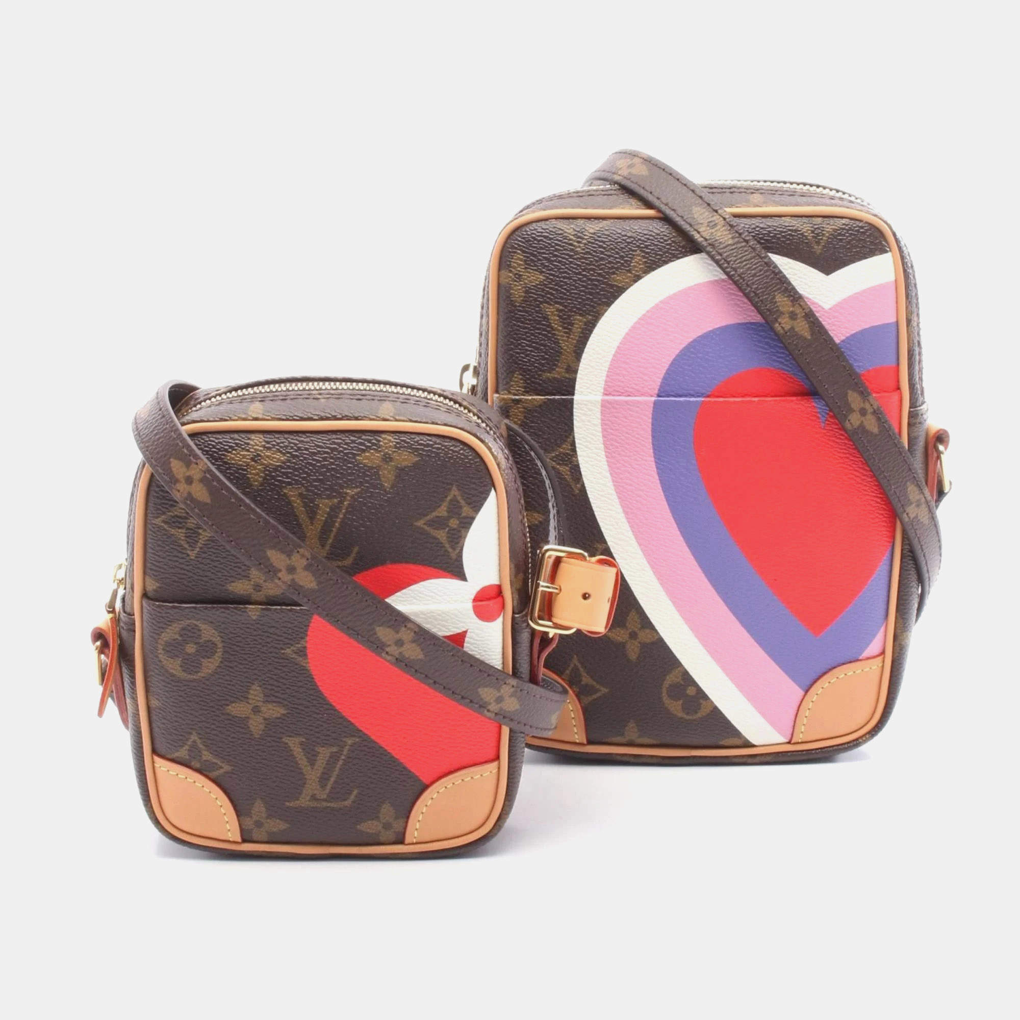 مملوكة مسبقًا Louis Vuitton Panam Set Shoulder Bag Game On Monogram Brown Multicolor