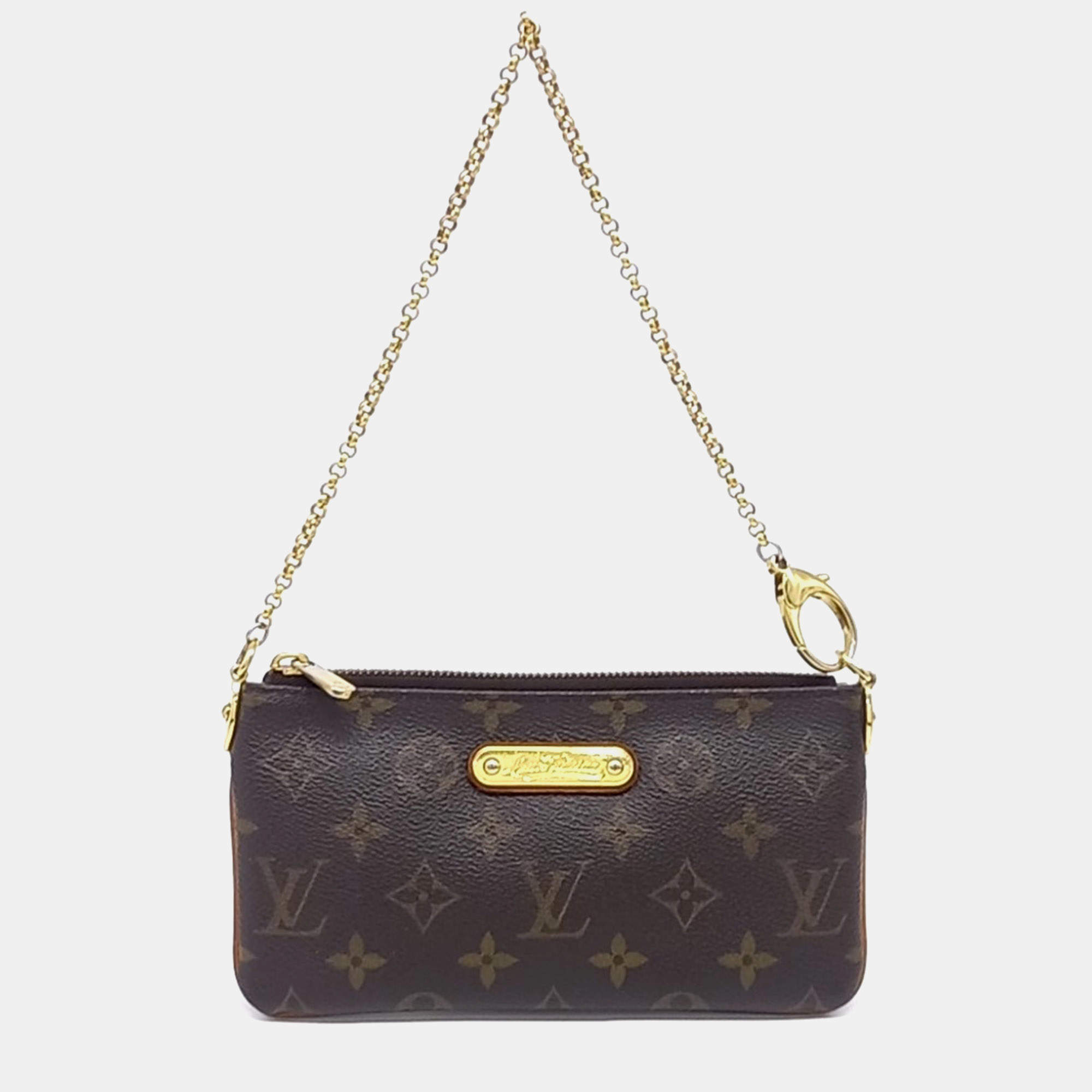 مملوكة مسبقًا Louis Vuitton Brown PVC Monogram Pochette Mila MM