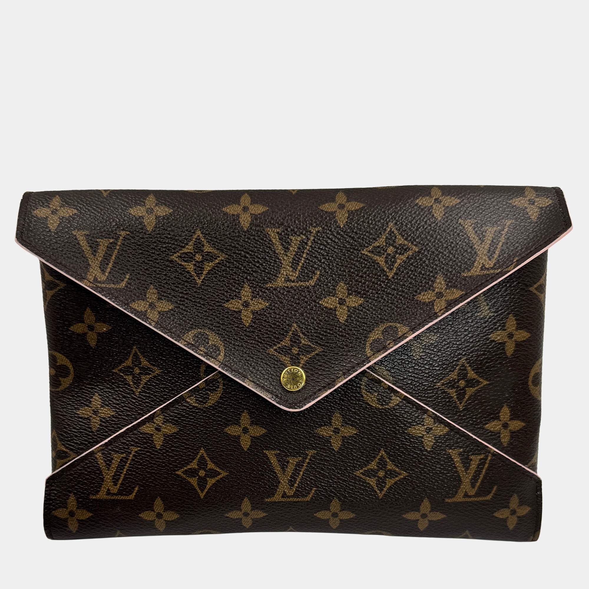 Pre Owned Louis Vuitton Three In One Coated Canvas Wallet