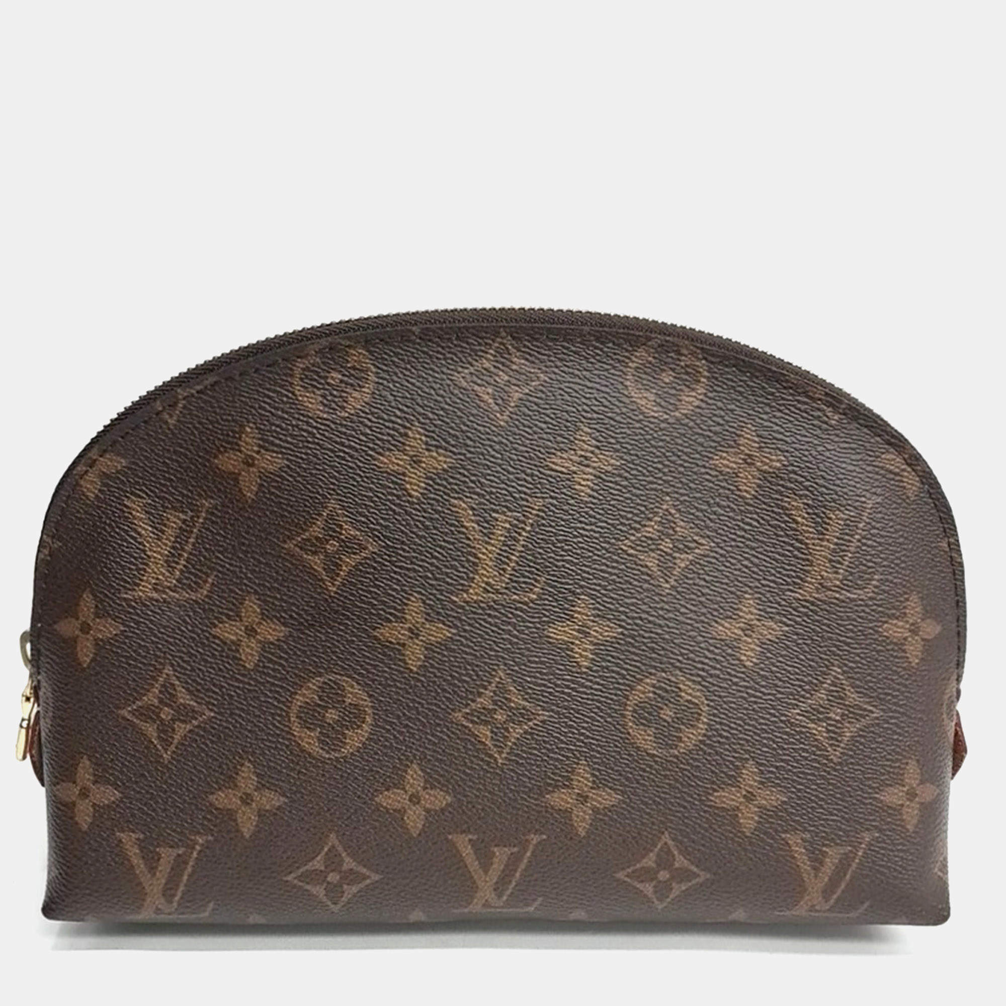 Pre Owned Louis Vuitton Brown PVC Monogram Cosmetic Pouch GM