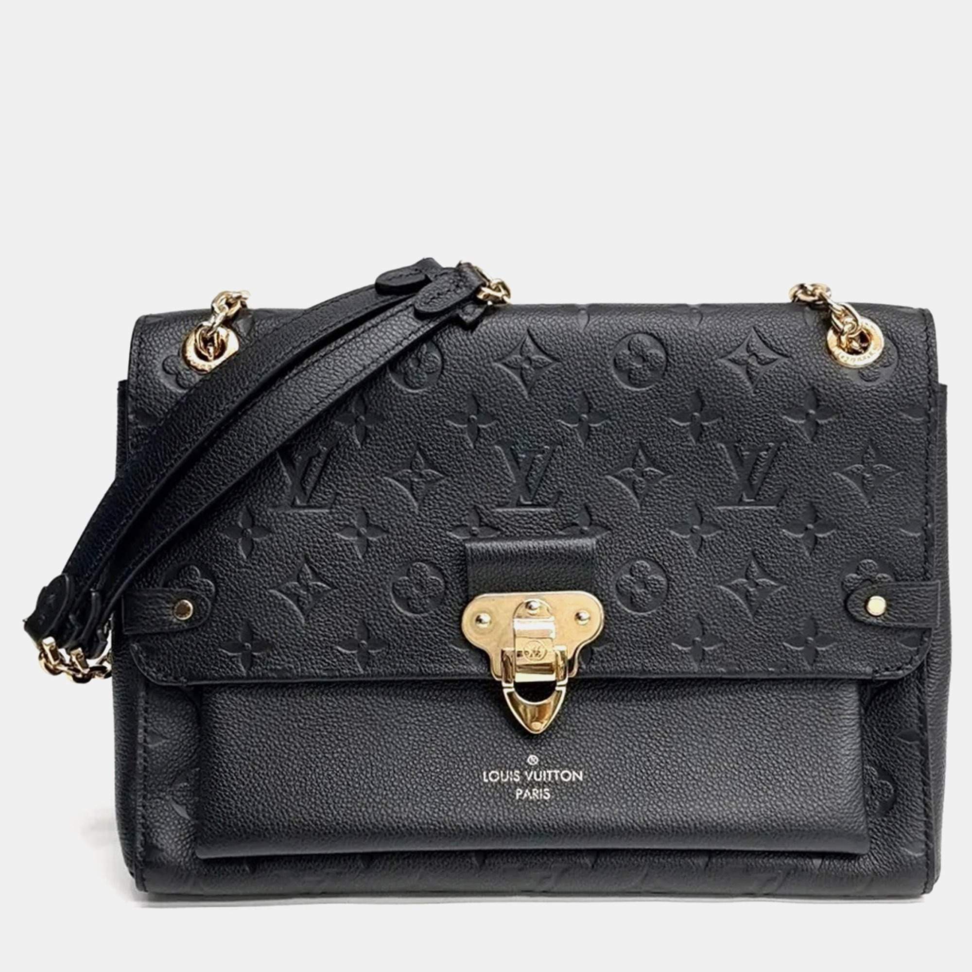 مملوكة مسبقًا Louis Vuitton Black Leather Empreinte Babin MM