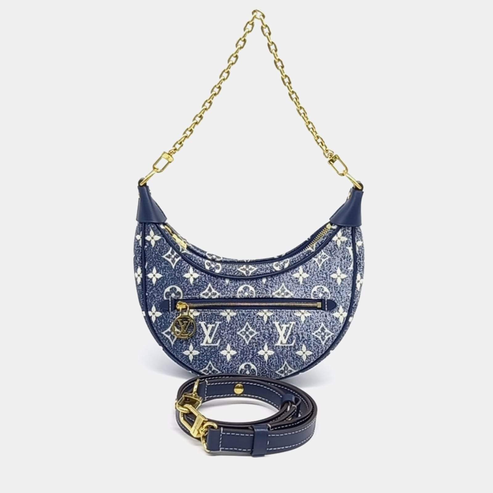 Pre Owned Louis Vuitton Denim Loop Bag