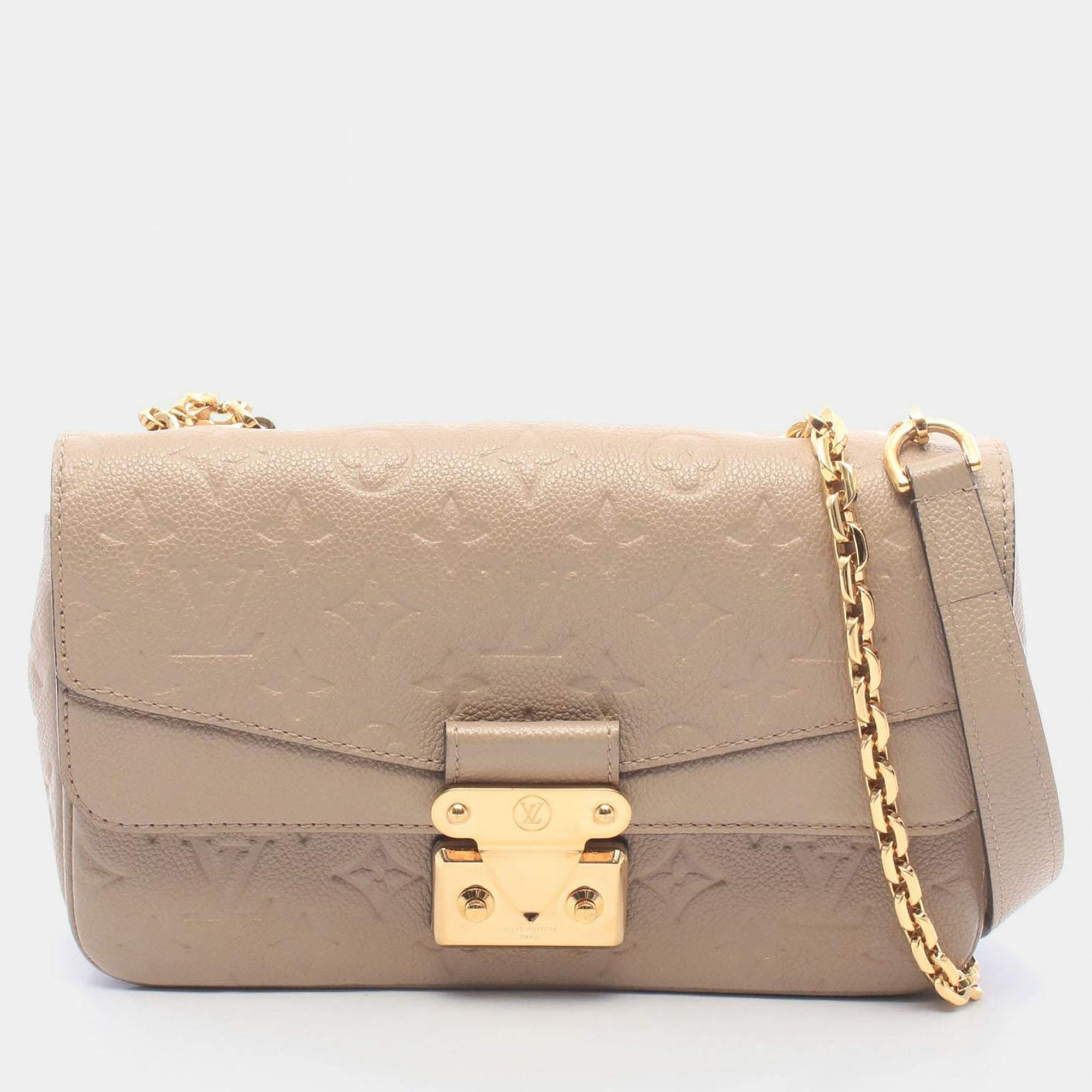 Pre Owned Louis Vuitton Marceau Tourterelle Monogram Empreinte Leather Shoulder Bag