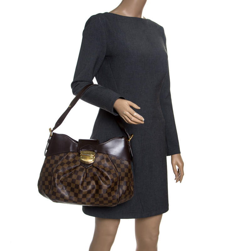 Louis Vuitton Damier Ebene Sistina PM Shoulder Bag Leather ref.603924 -  Joli Closet
