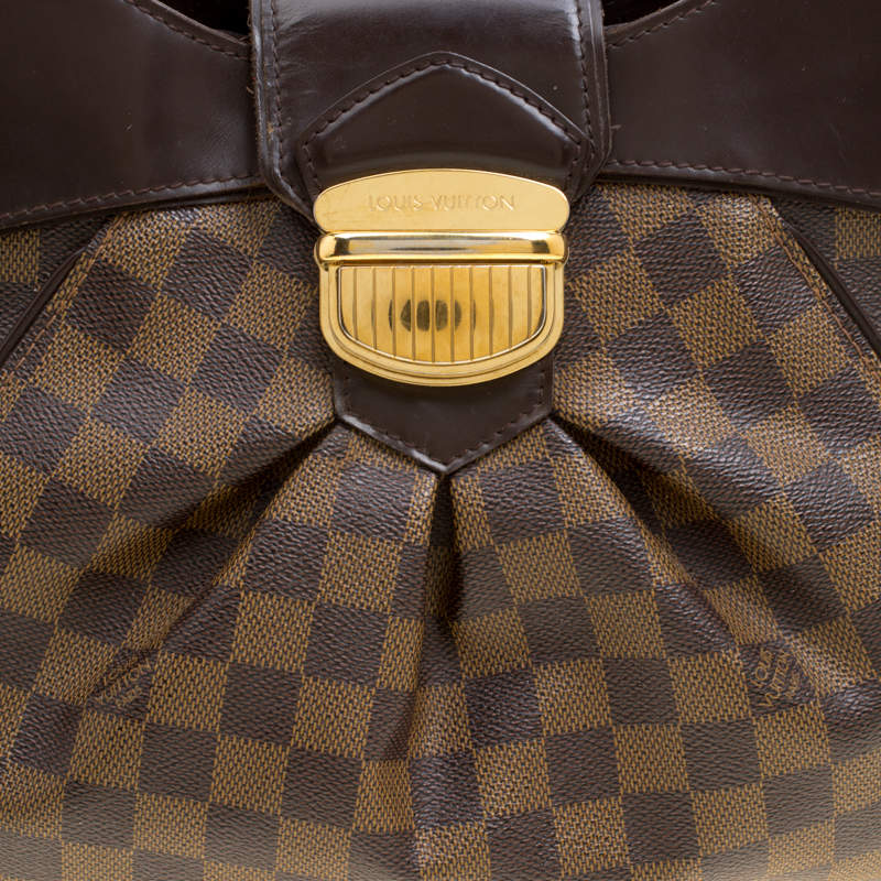 Auth Louis Vuitton Damier Ebene Sistina MM Shoulder Bag Brown N41541 -  99356a