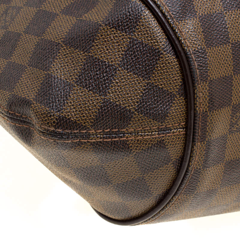 Louis Vuitton Brown Damier Ebene Sistina MM Leather Cloth Pony-style  calfskin ref.922154 - Joli Closet