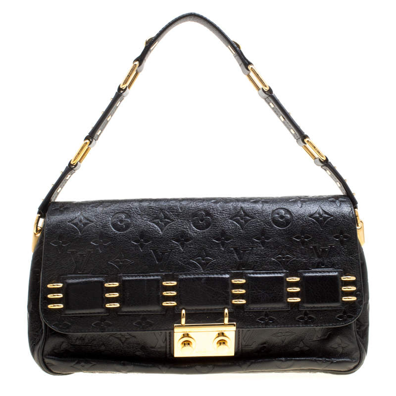 مملوكة مسبقًا Louis Vuitton Black Monogram Empreinte Leather Rubel Shoulder Bag